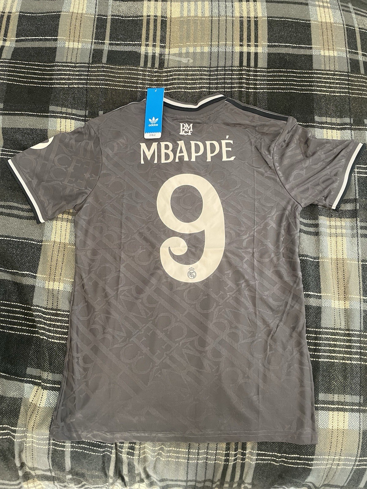 24/25 Real Madrid Third Football Shirt Jersey BNWT 9 Kylian Mbappe Size Medium for sale on Ebay