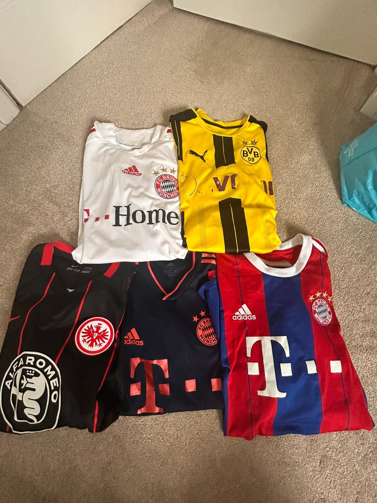 DAMAGED GERMAN X5 FOOTBALL SHIRT HAUL BUNDLE JOBLOT for sale on Ebay