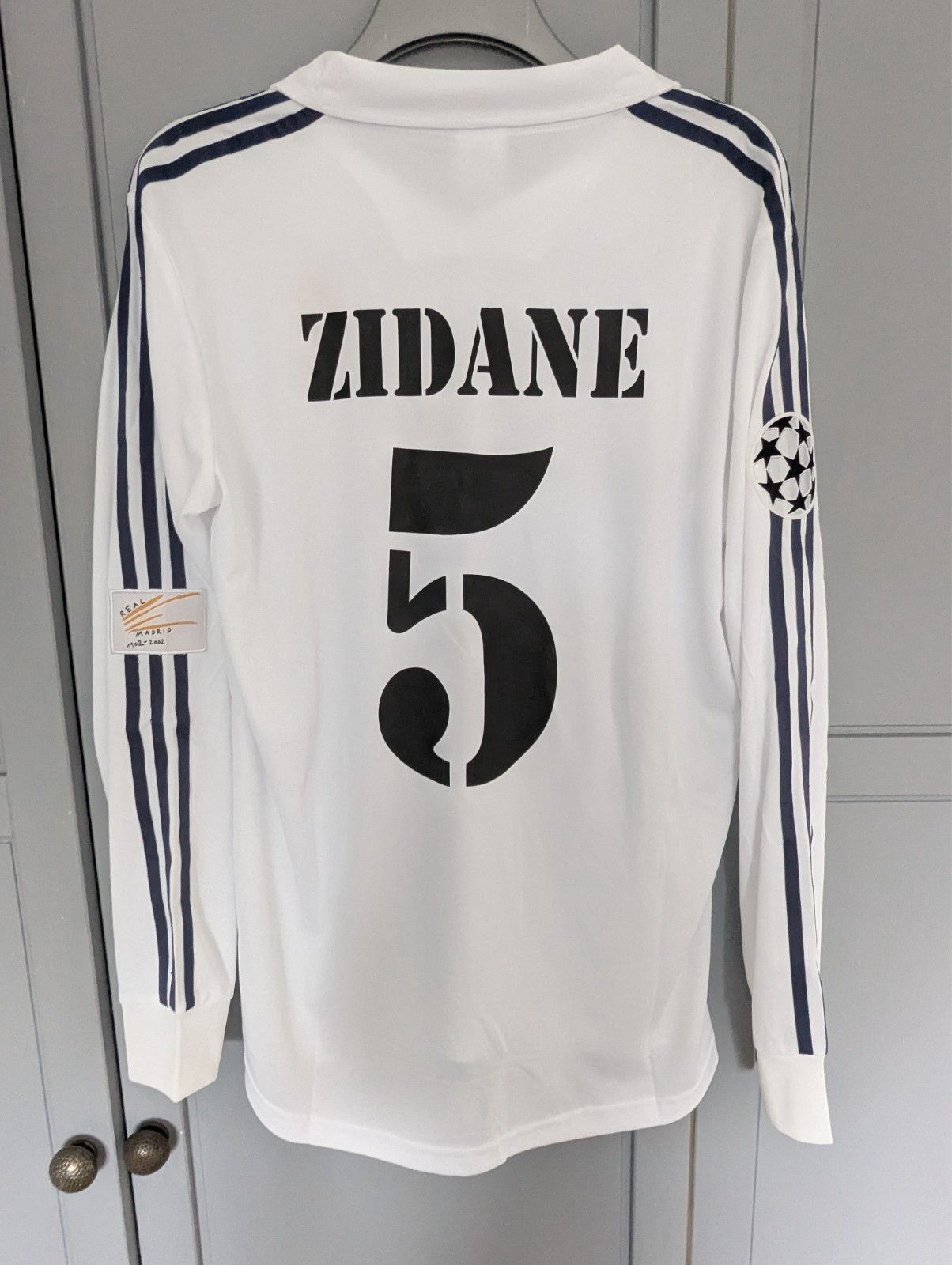 Real Madrid shirt Champions League Centenary 2001/2002 ZIDANE long sleeve LARGE for sale on Ebay