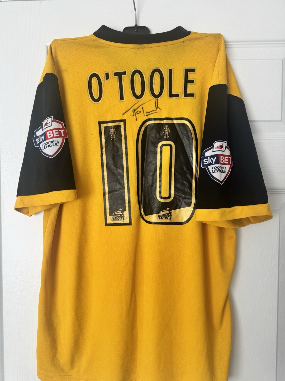Match Worn Northampton Town Away Shirt Signed John joe Otoole for sale on Ebay