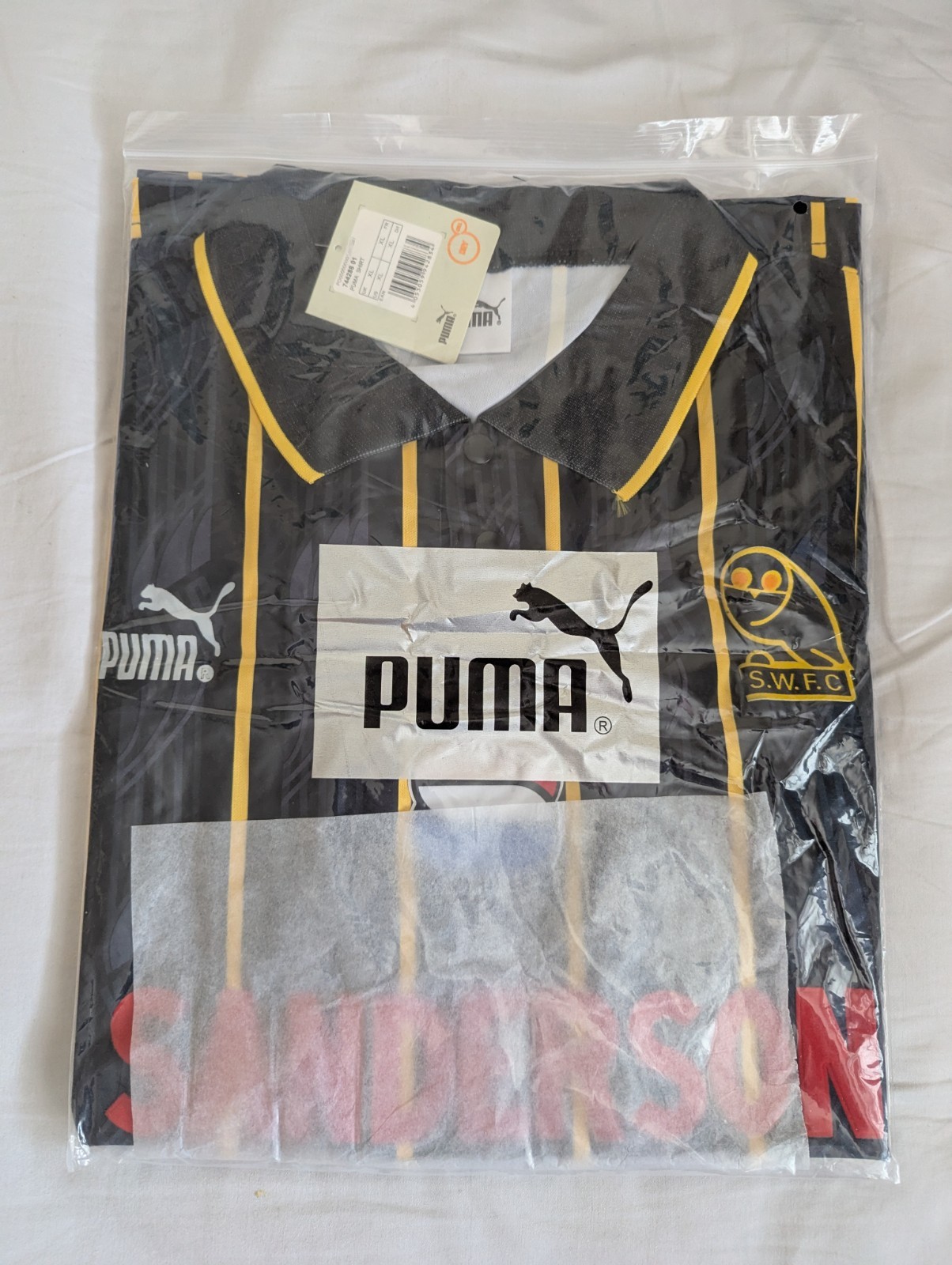Sheffield Wednesday Away Shirt 1993/94.  Size XL. Remake. New. pit2pit 56cm. for sale on Ebay