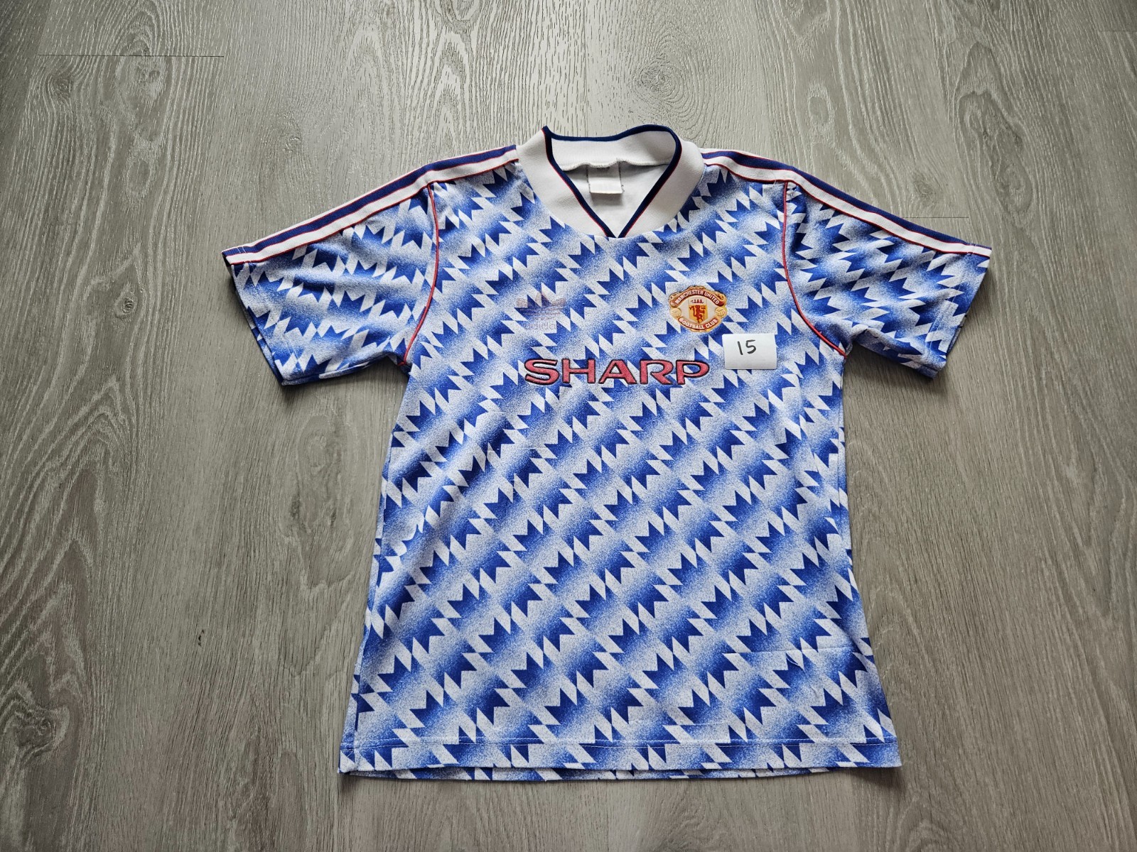 Boys kids adidas Manchester United Away football shirt 1990-1992 Size 13-14 Year for sale on Ebay