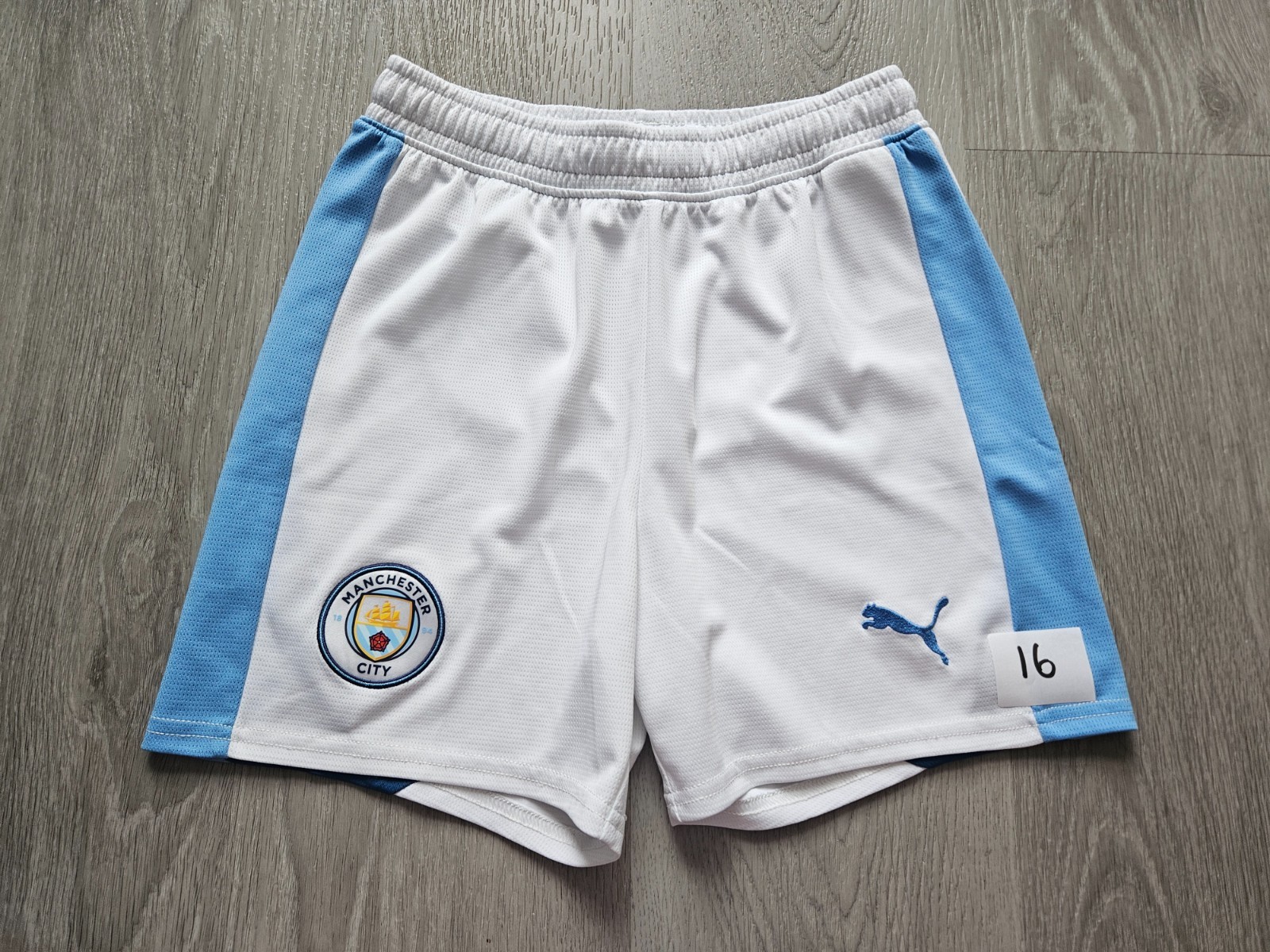 Boys White Puma Manchester City Football Sport training Shorts Size 11-12 years for sale on Ebay