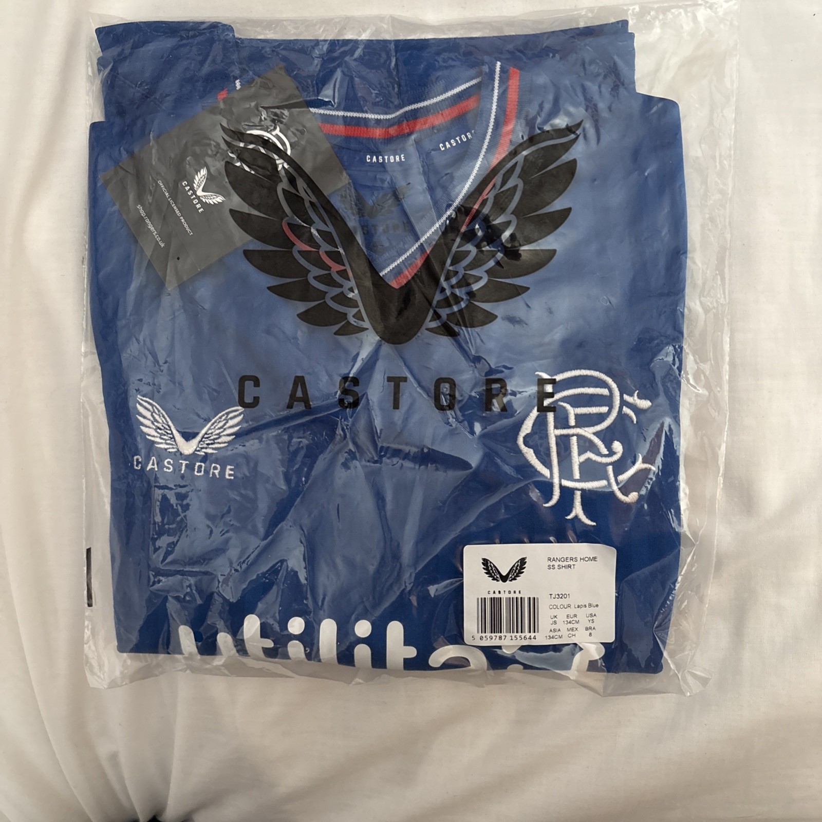 Rangers Home Shirt Junior Small New Packaged With Tags for sale on Ebay