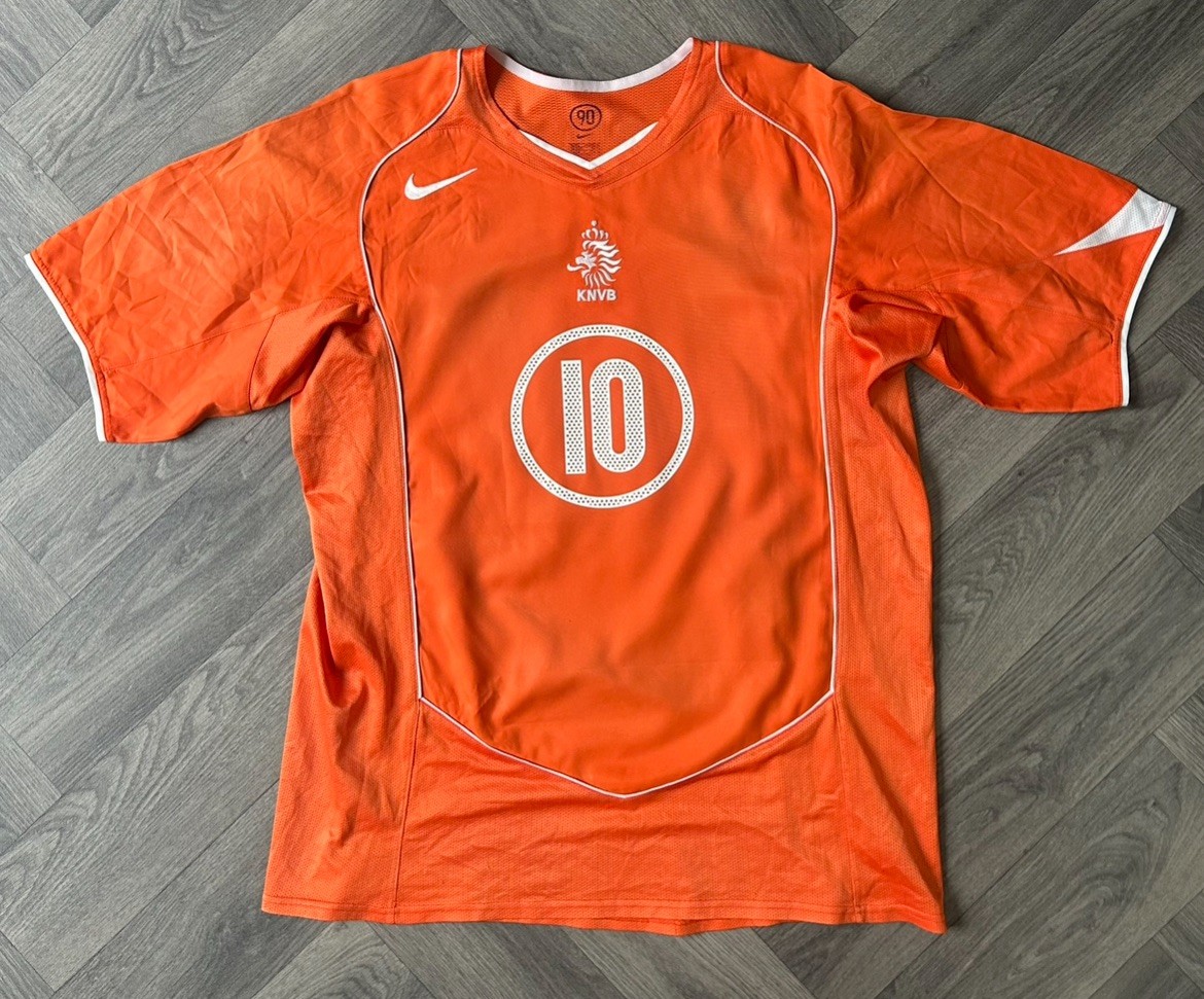 2004/06 VAN NISTELROOY #10 Netherlands Home Shirt Nike Total 90 Large L  for sale on Ebay