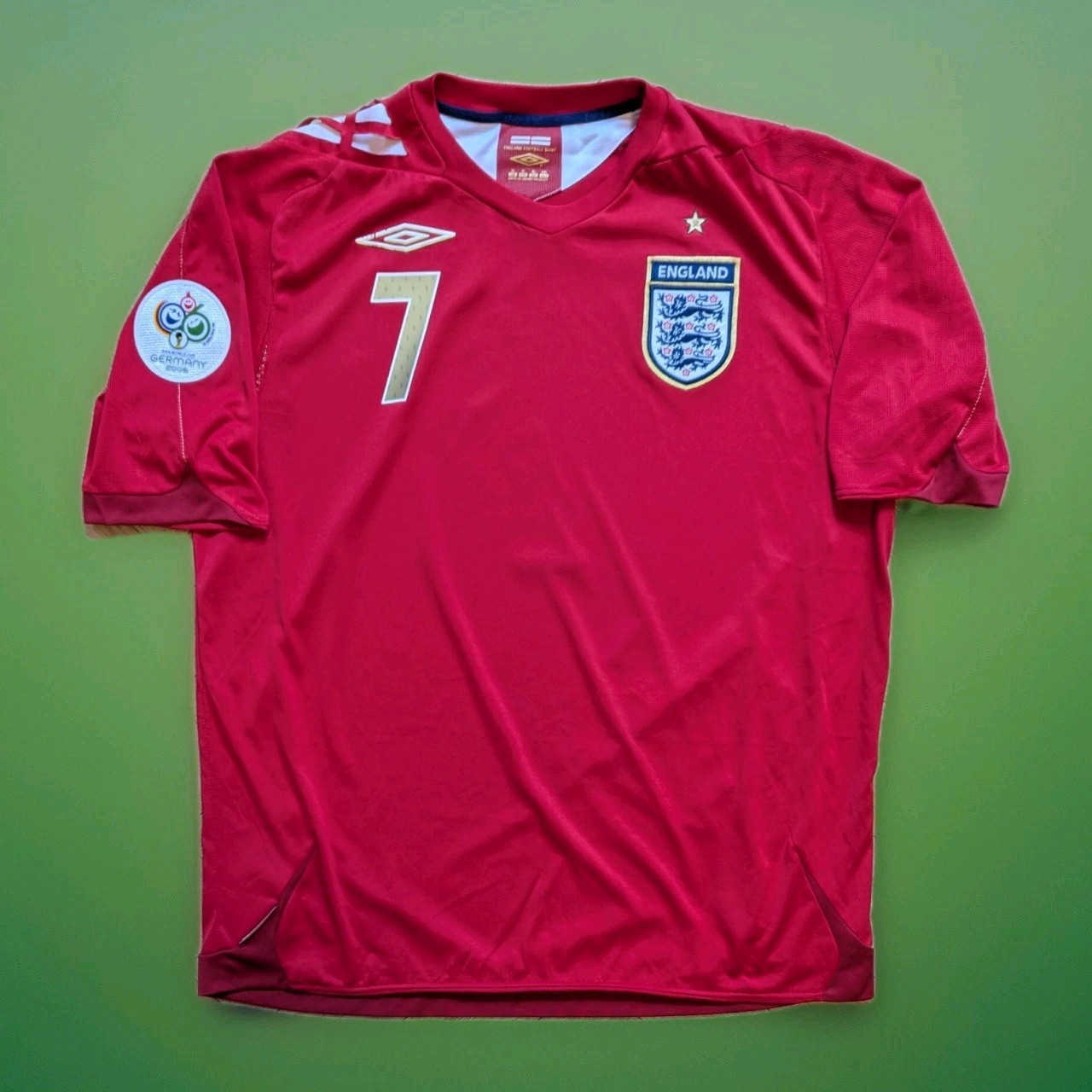 England Away Shirt World Cup 2006 Beckham XL Umbro Authentic Soccer Jersey  for sale on Ebay