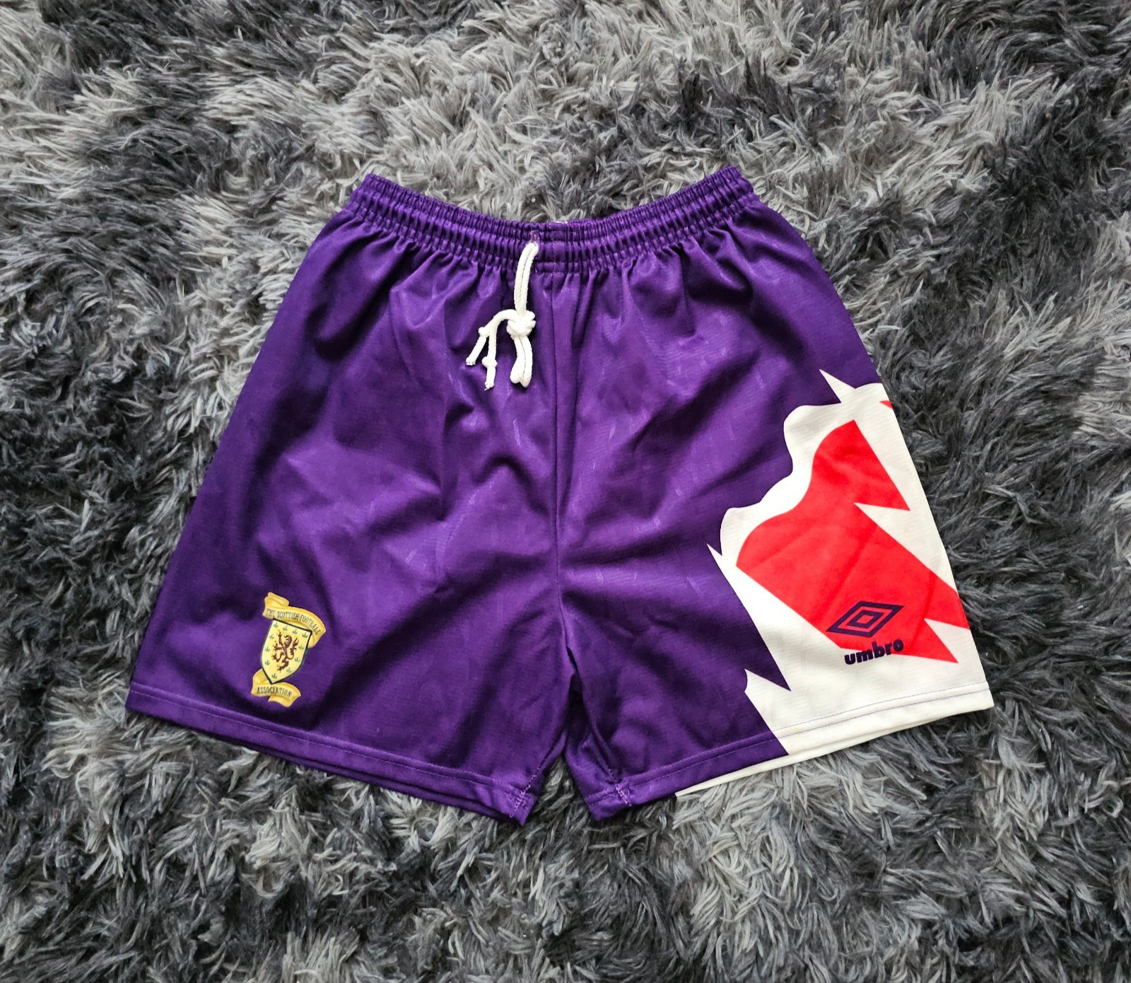 Scotland Vintage Umbro 1991/1993 Away Purple Football Shorts 30