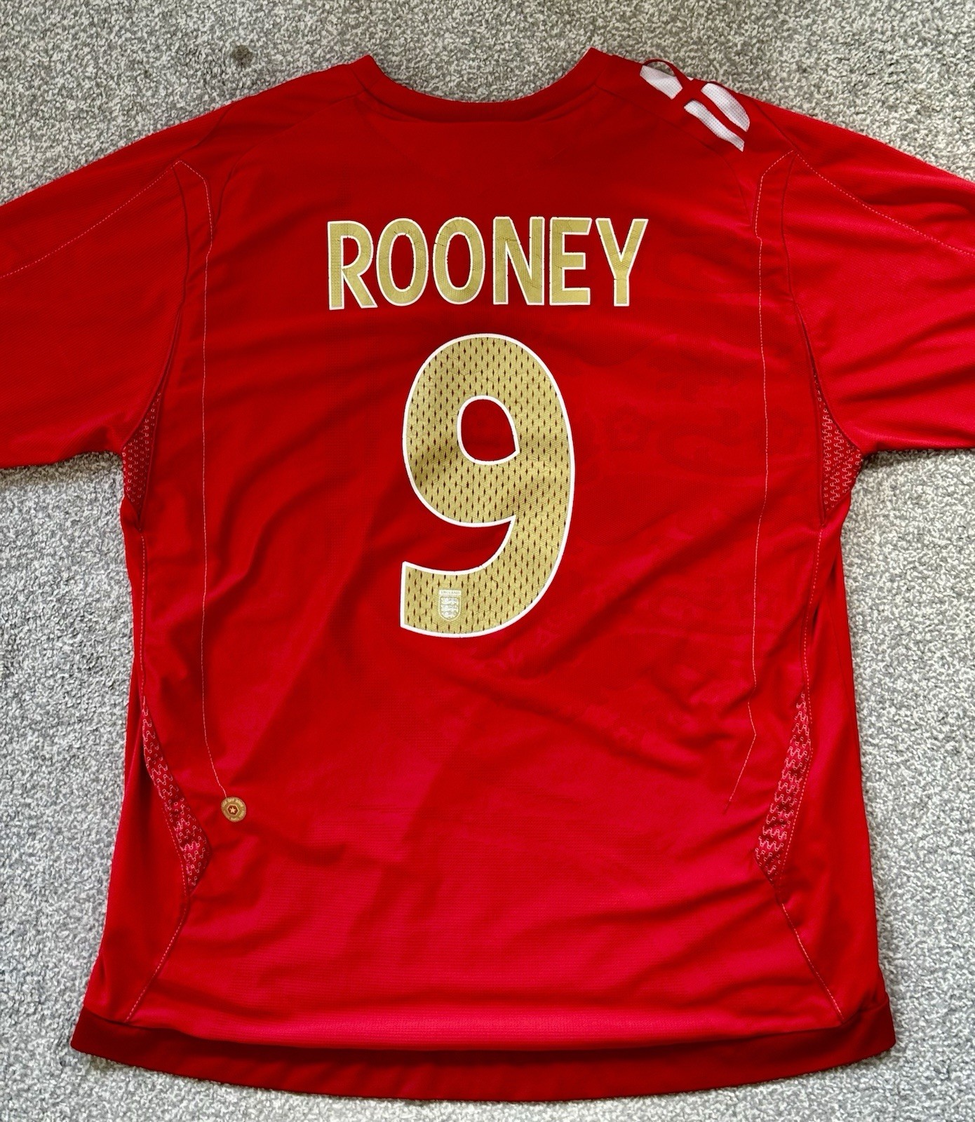 England 2008–10 Away Shirt | Rooney #9 | Umbro | Size XL for sale on Ebay