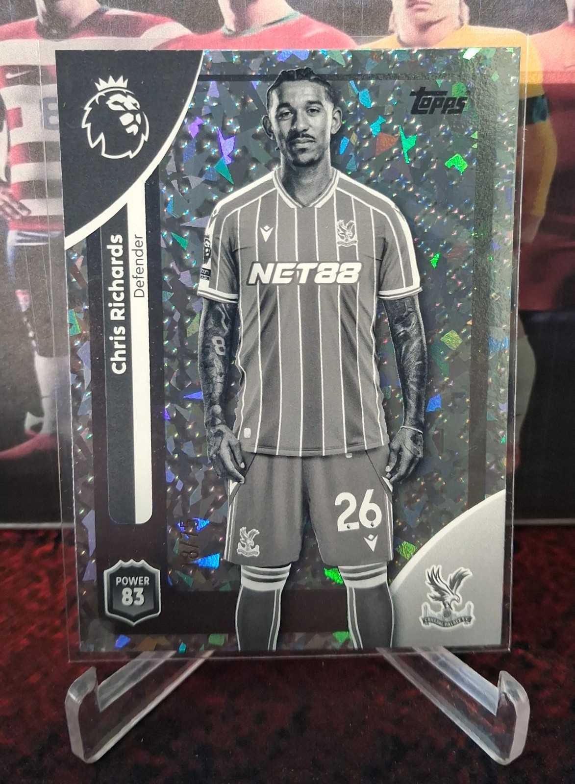 2026 Topps Premier League Chris Richards #115 Black & White /75 Crystal Palace for sale on Ebay