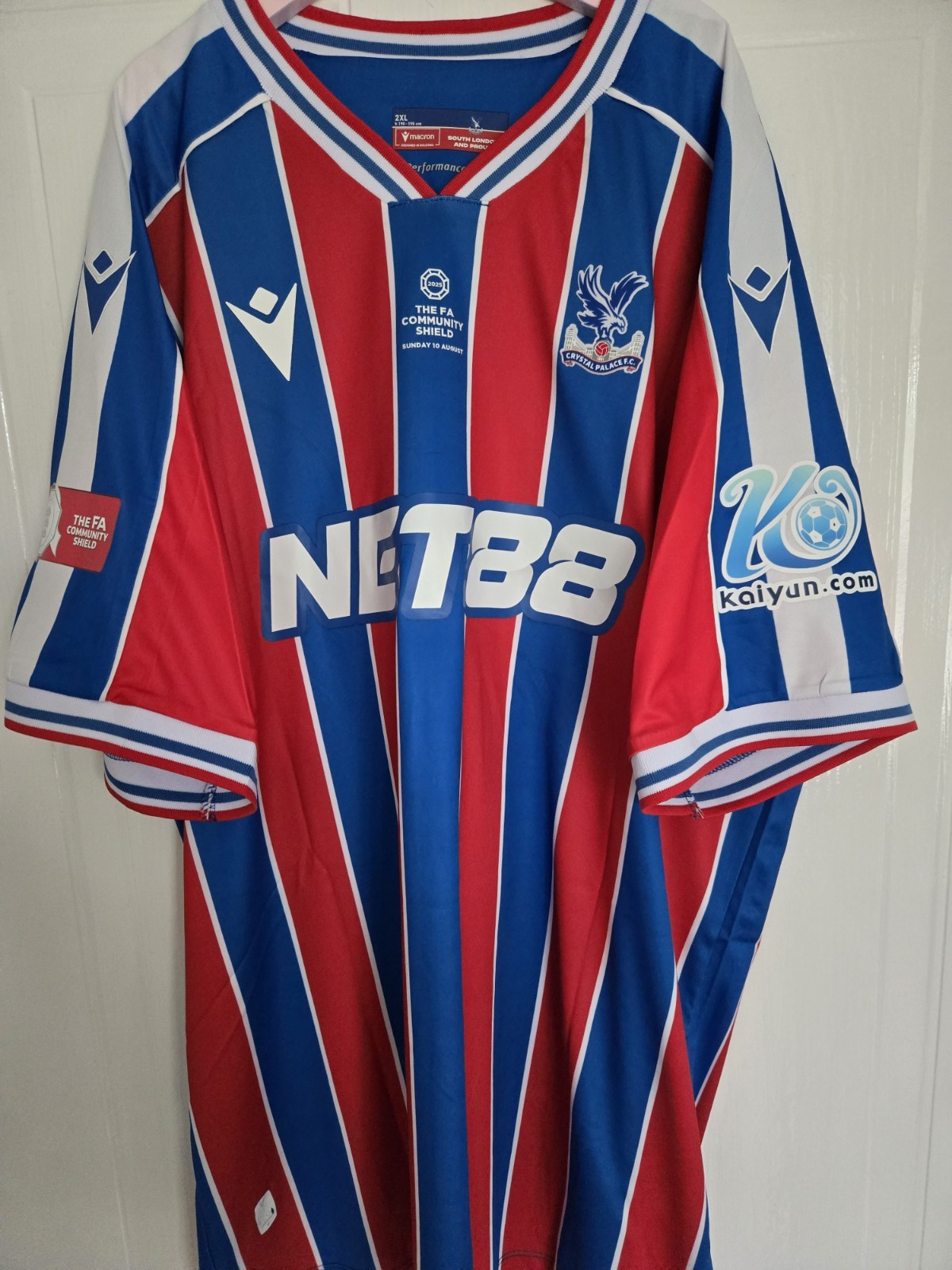 Crystal Palace FA Community Shield Shirt Jersey Macron Size L - 14 Mateta  for sale on Ebay