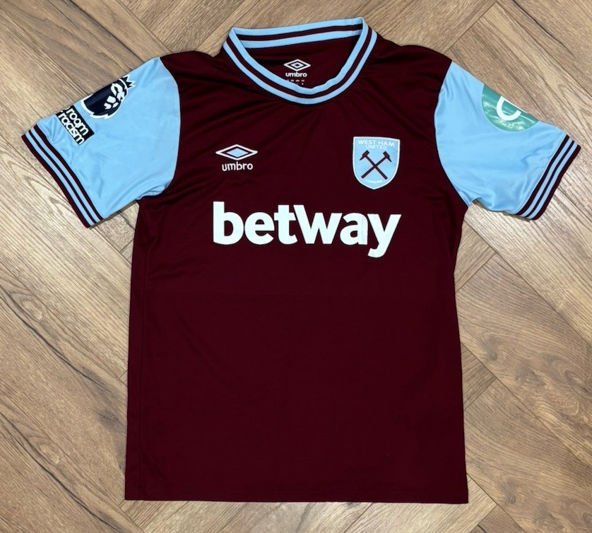West Ham United Umbro 2024/2025 Home Shirt - Size Adult Medium - L. Paqueta #10 for sale on Ebay