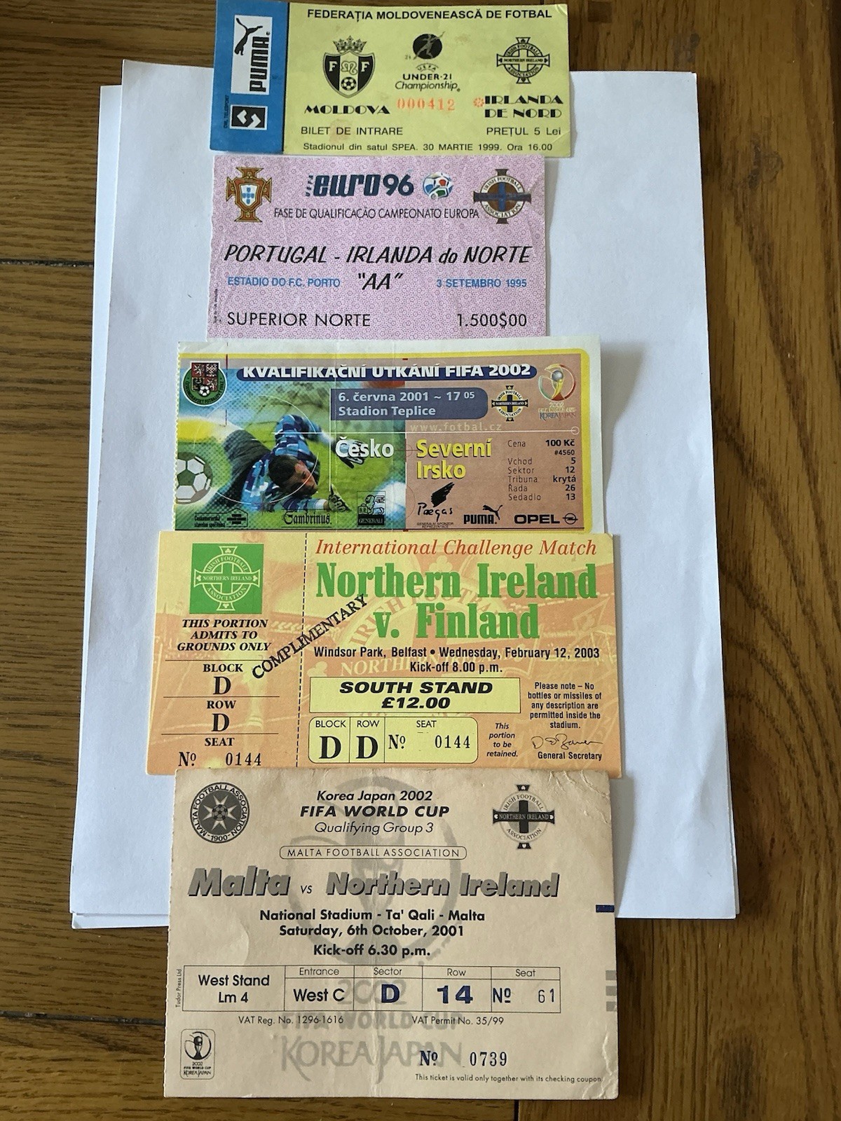 5 NORTHERN IRELAND  TICKETS. for sale on Ebay