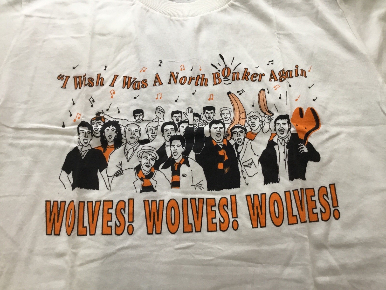 VINTAGE WOLVES WOLVERHAMPTON WANDERERS T SHIRT  WISH I WAS A NORTH BONKER AGAIN for sale on Ebay