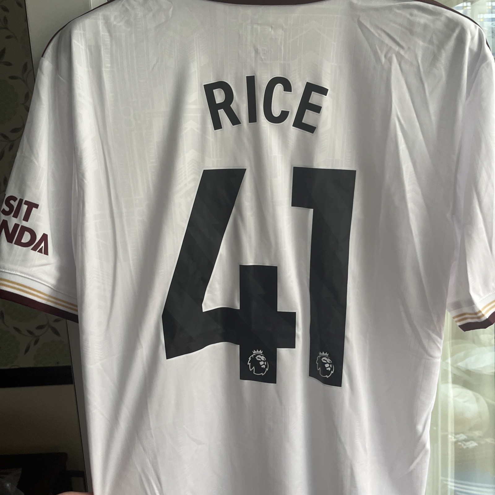 arsenal 25/26 third kit rice #41 size large for sale on Ebay
