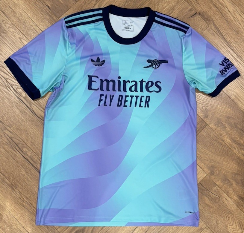 Arsenal Adidas 2024/2025 Third Shirt - Size Adult Extra Large 22inch P2P for sale on Ebay