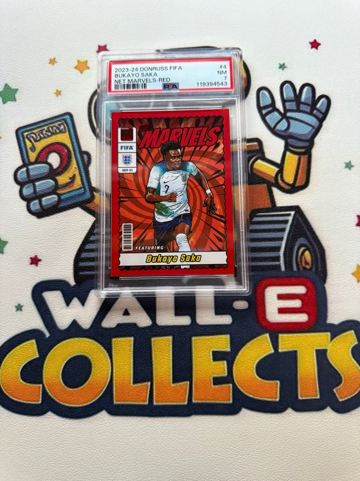 PANINI DONRUSS NET MARVELS RED 2023 - 24 CARD SAKA  ENGLAND ARSENAL PSA 7 for sale on Ebay