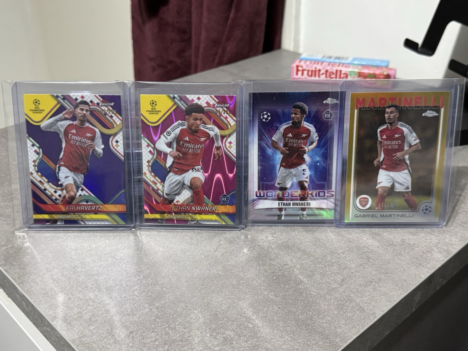 24-25 Topps Chrome Finest Arsenal Bundle Martinelli /50 Nwaneri /250 Havertz 299 for sale on Ebay