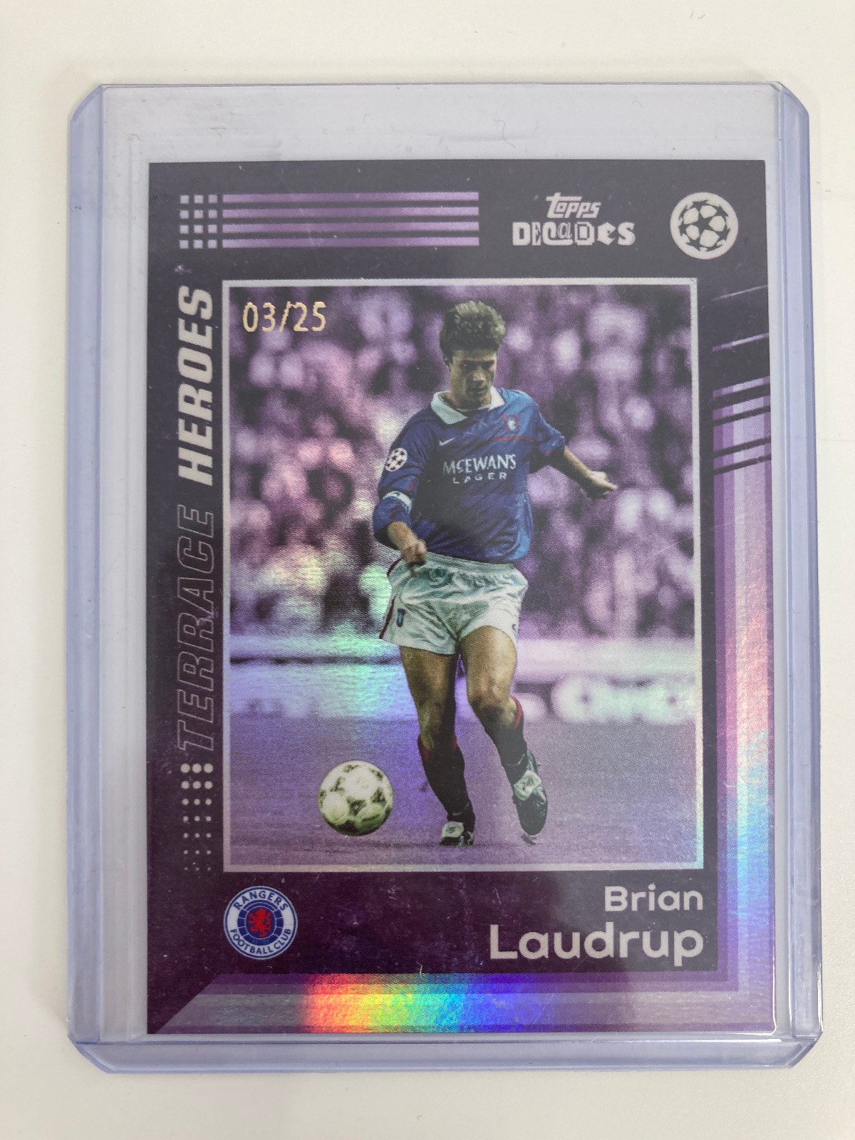 TOPPS DECADES 2024 BRIAN LAUDRUP RANGERS PARALLEL 3/25.. for sale on Ebay
