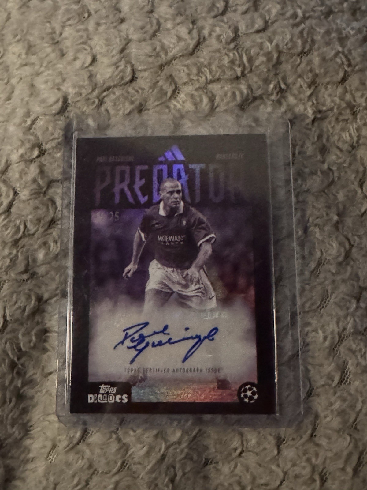 Paul Gascoigne Auto /25 Predator Topps Decades 2025 Rangers for sale on Ebay