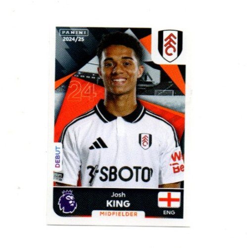 Panini premier league sticker 2025 update sticker U19 Josh King Fulham for sale on Ebay