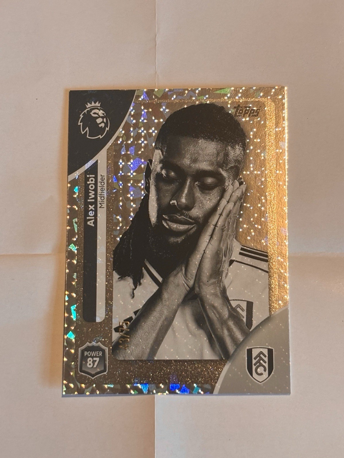 Topps Premier League 2026 Alex Iwobi Black And White Sparkle /75 Fulham for sale on Ebay