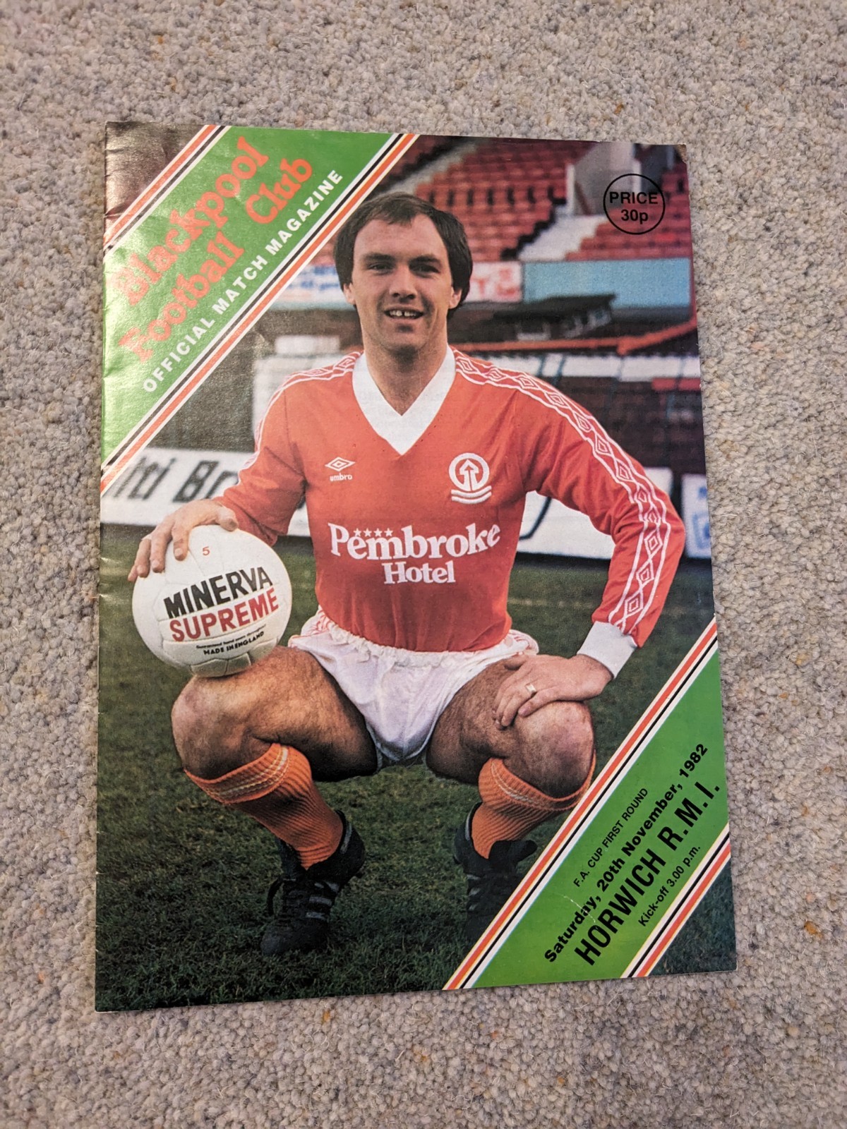 Blackpool v. Horwich Railway Mechanics Institute (1st Round): 20 Nov 82 for sale on Ebay