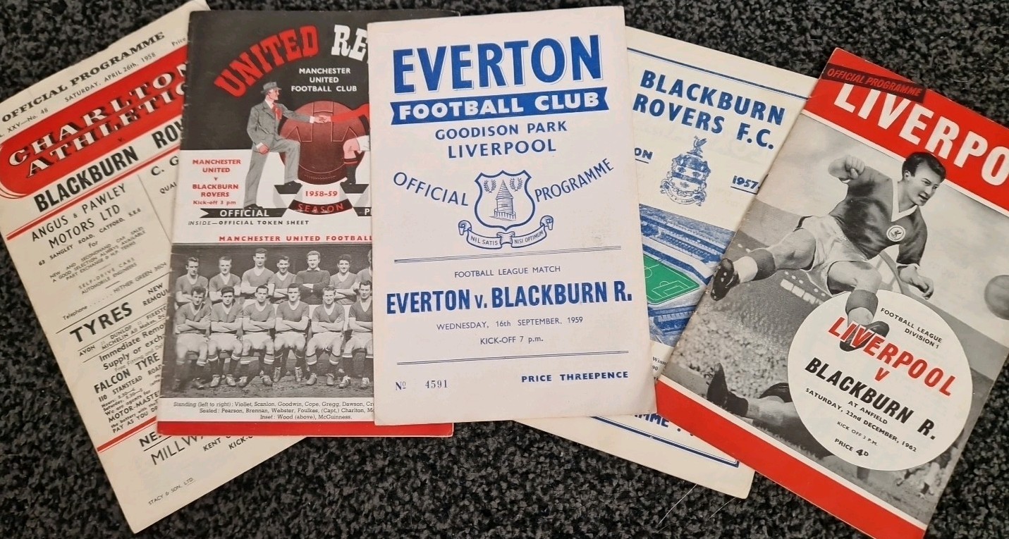 6. x  BLACKBURN ROVERS  VINTAGE  FOOTBALL PROGRAMMES  for sale on Ebay