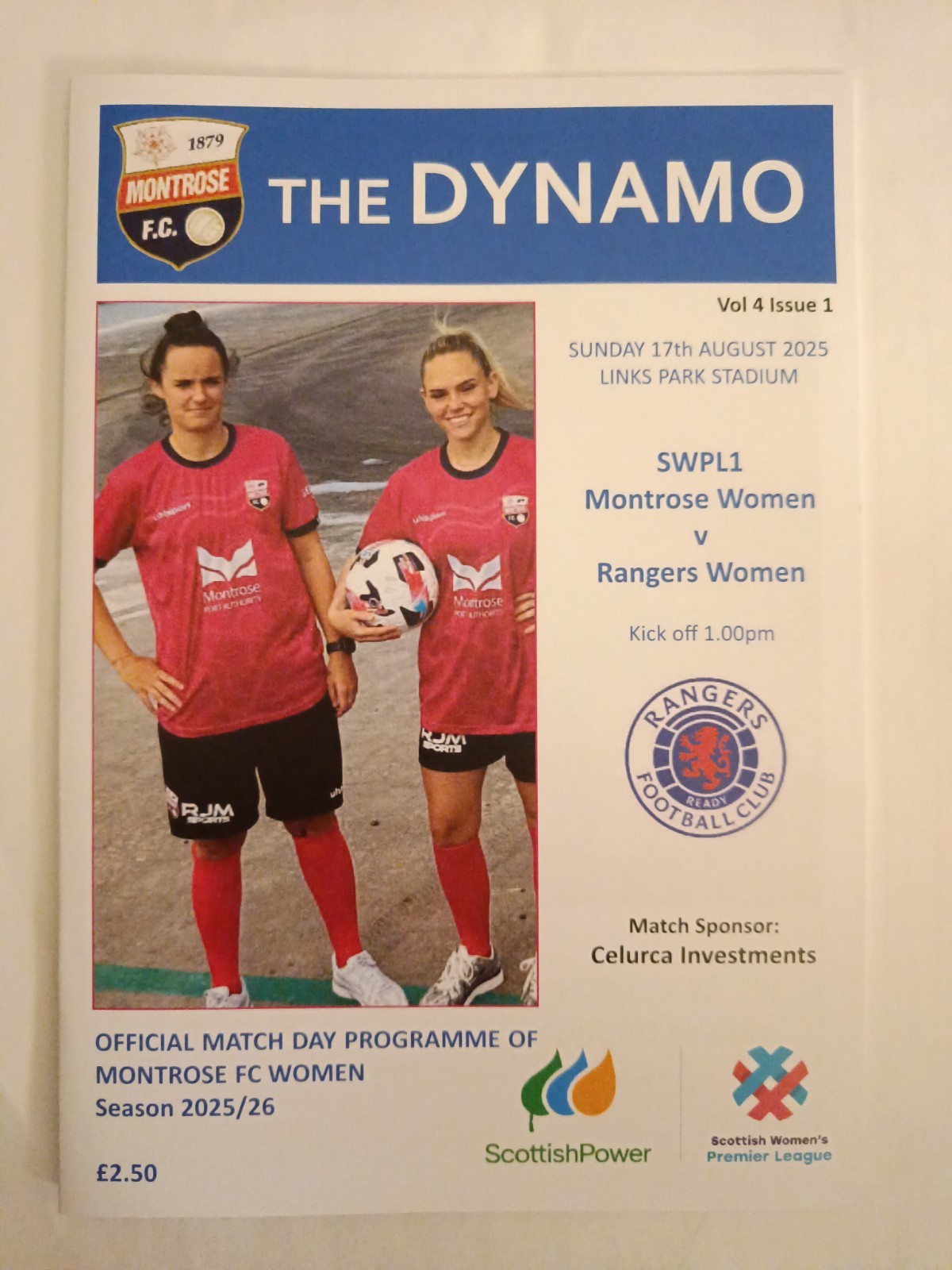 Montrose v Rangers 17.08.25 SWPL for sale on Ebay