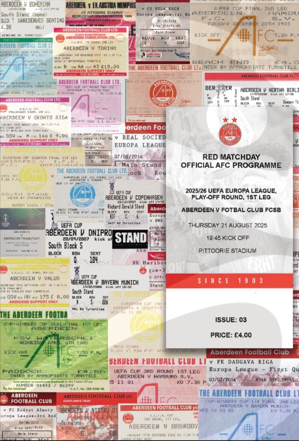 Aberdeen v Fotbal Club FCSB 2025 for sale on Ebay