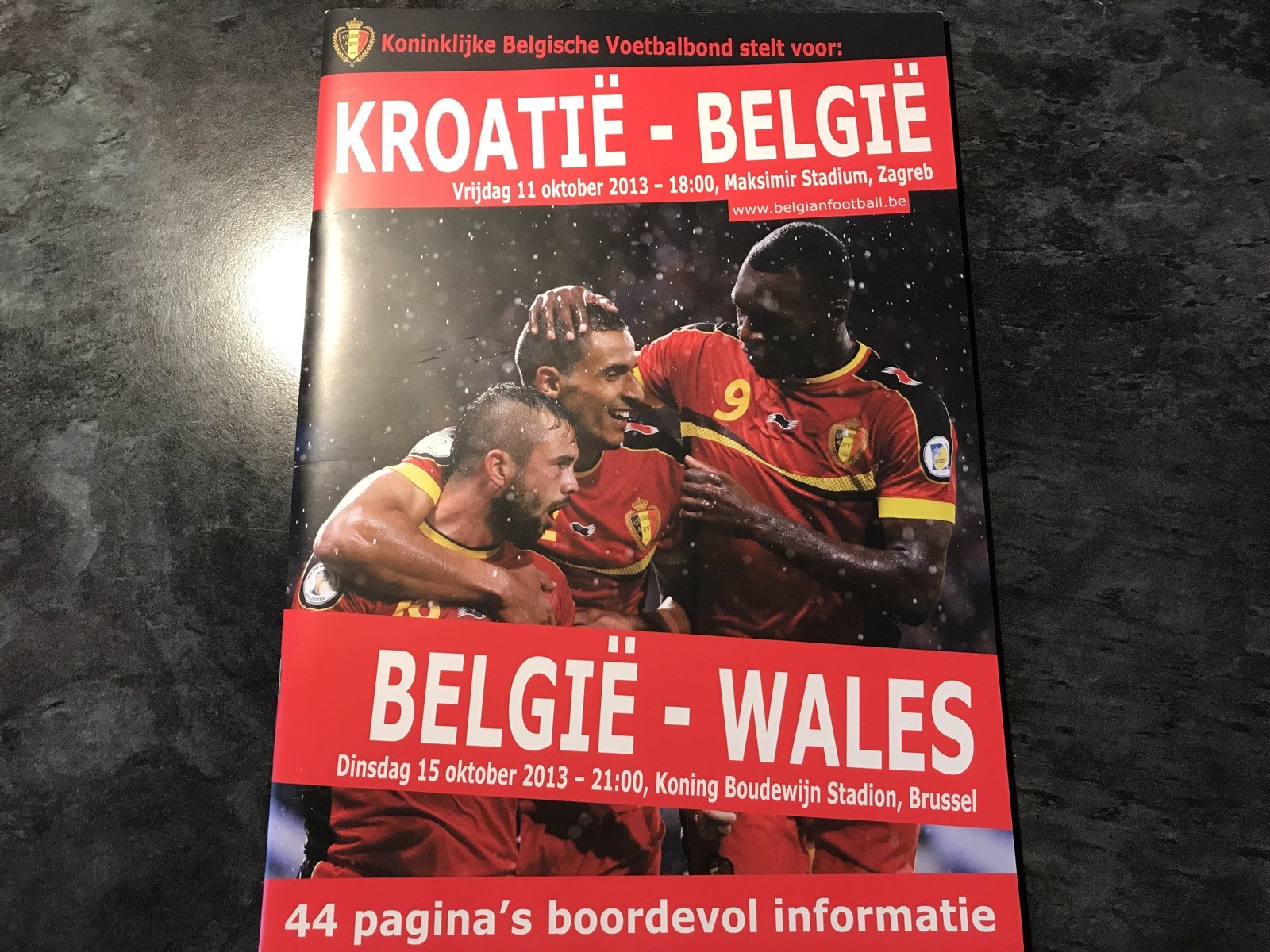 Belgium v Wales 15/10/2013 Football Programme for sale on Ebay