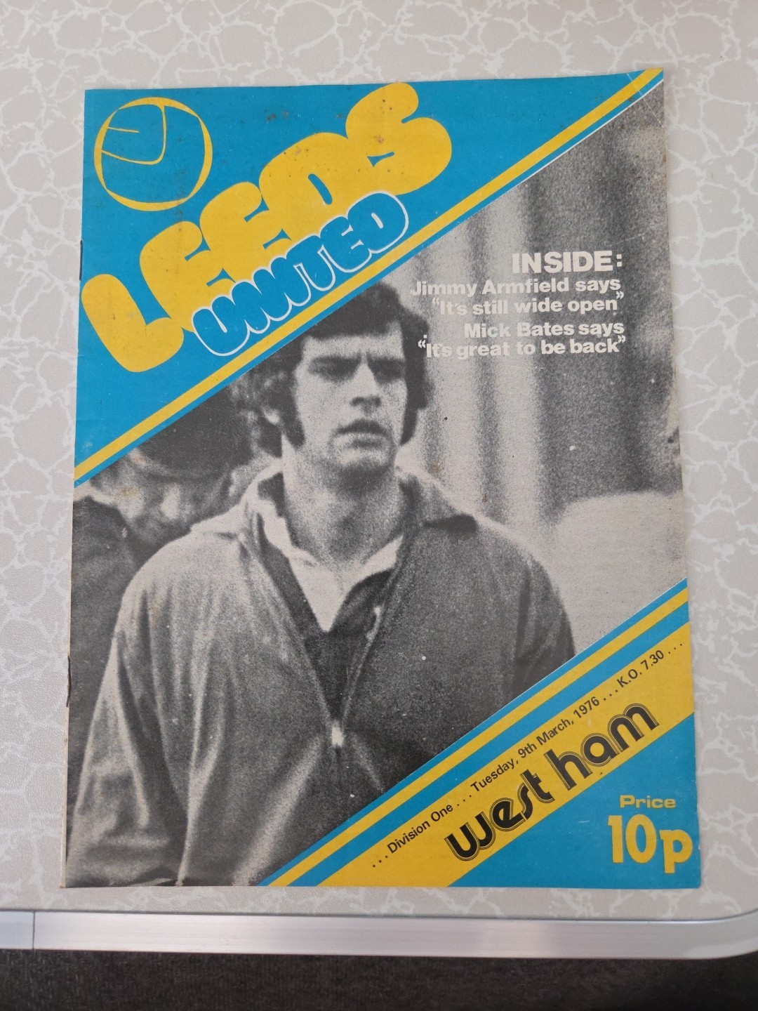Leeds United V West Ham Football Programme 9th March 1976 Vintage Hammers  for sale on Ebay