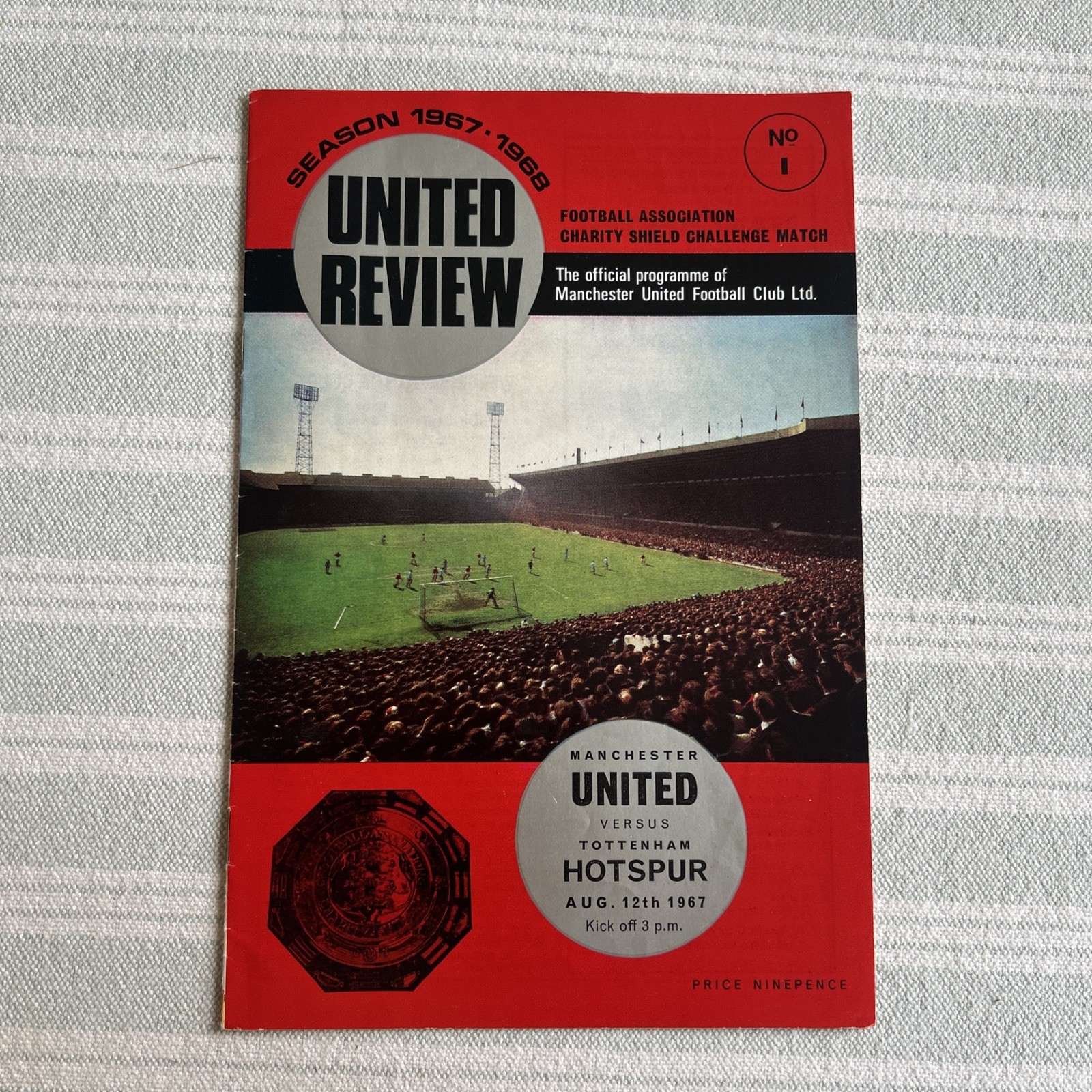 1967 Charity Shield - Manchester United V Spurs Tottenham Hotspur- No Writing  for sale on Ebay