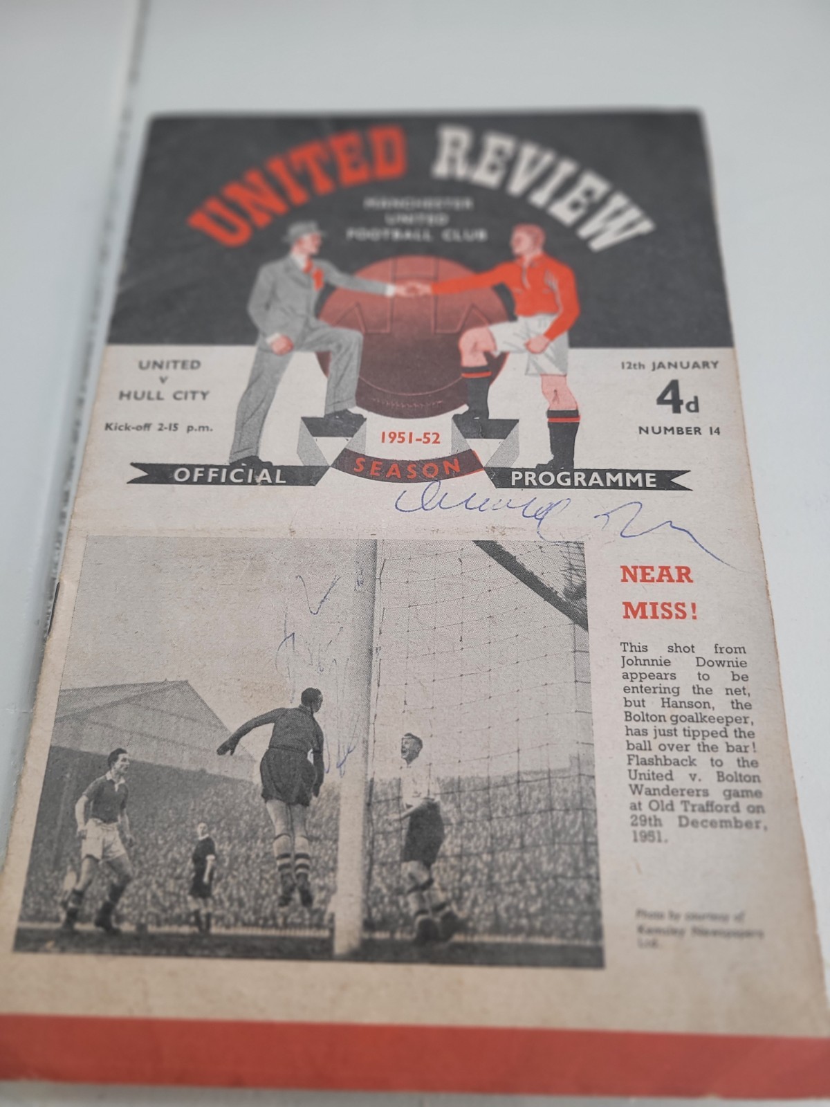 Manchester Utd V Hull City 12-1-1952 Programme League Winners 1951-52 Season for sale on Ebay
