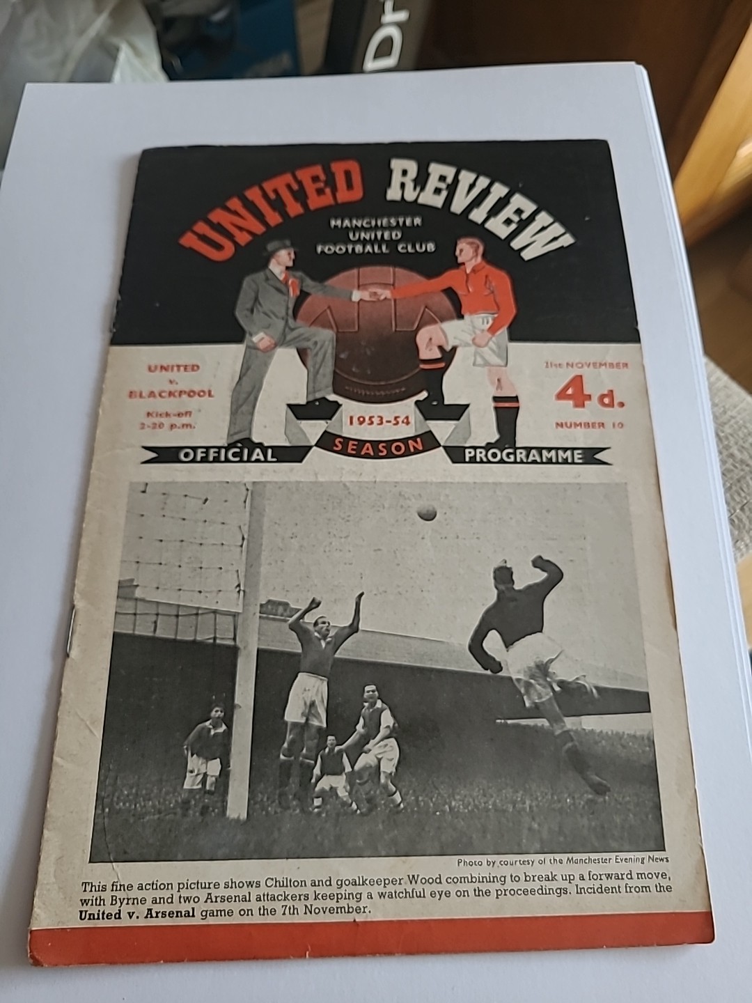 Manchester United V Blackpool 21st November 1953 Programme for sale on Ebay