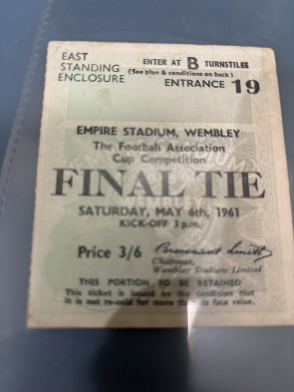 TICKET 1961 FA CUP FINAL TOTTENHAM HOTSPUR SPURS v LEICESTER CITY for sale on Ebay