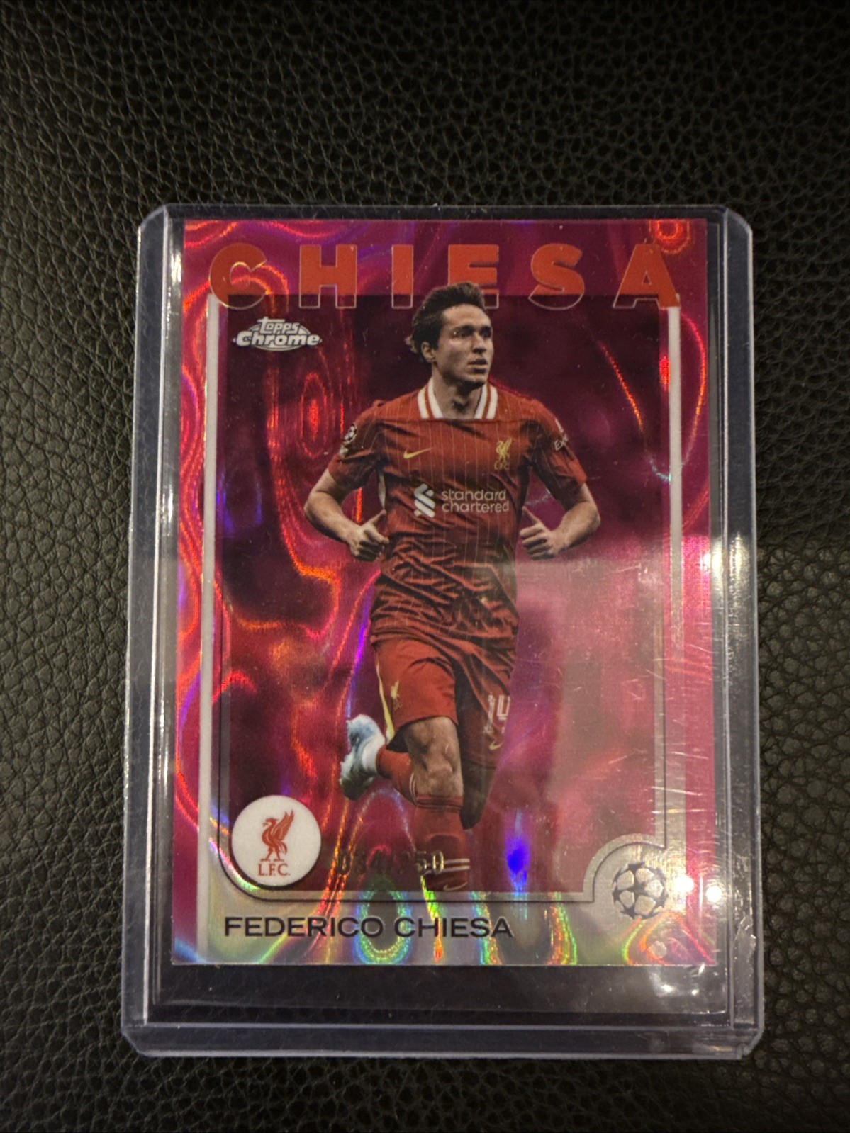 Federico Chiesa Topps UCC Chrome 24/25 034/250 Liverpool FC TCG Panini for sale on Ebay