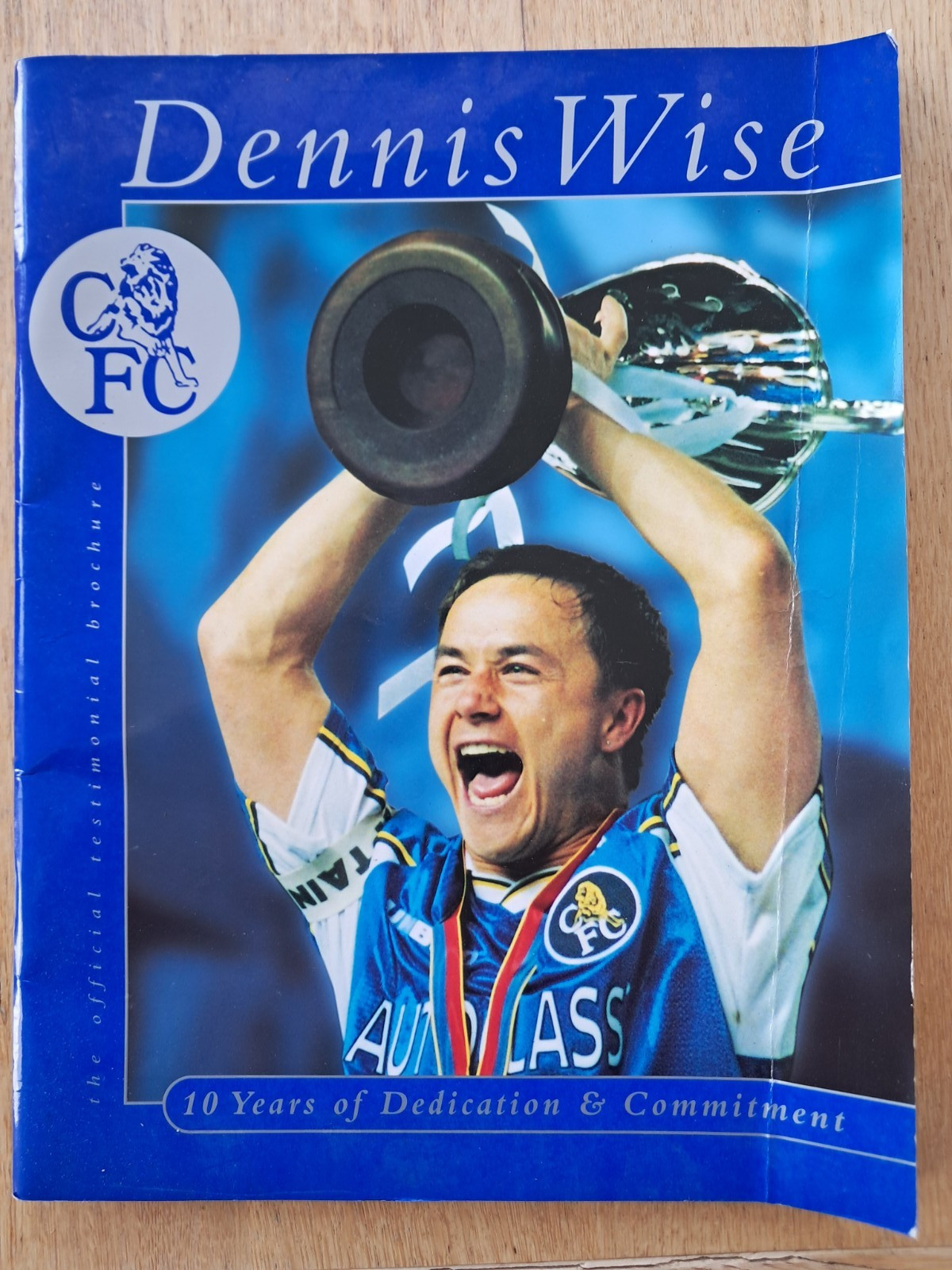 DENNIS WISE CHELSEA FC 10 YEARS TESTIMONIAL BROCHURE for sale on Ebay