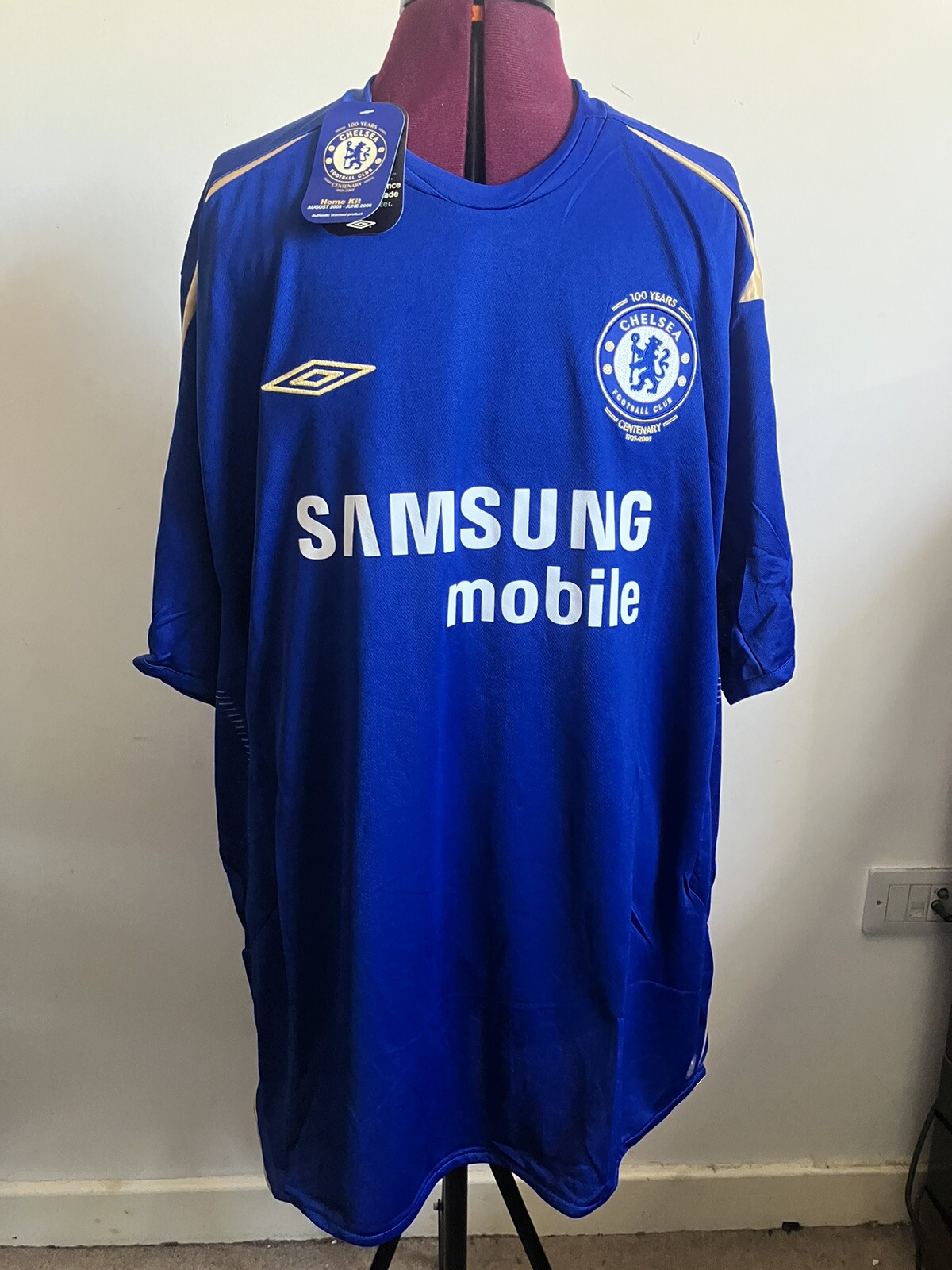 Chelsea Football Club 100 Years Centenary Shirt 05/06 Home Blue Mens 2XL BNWT for sale on Ebay