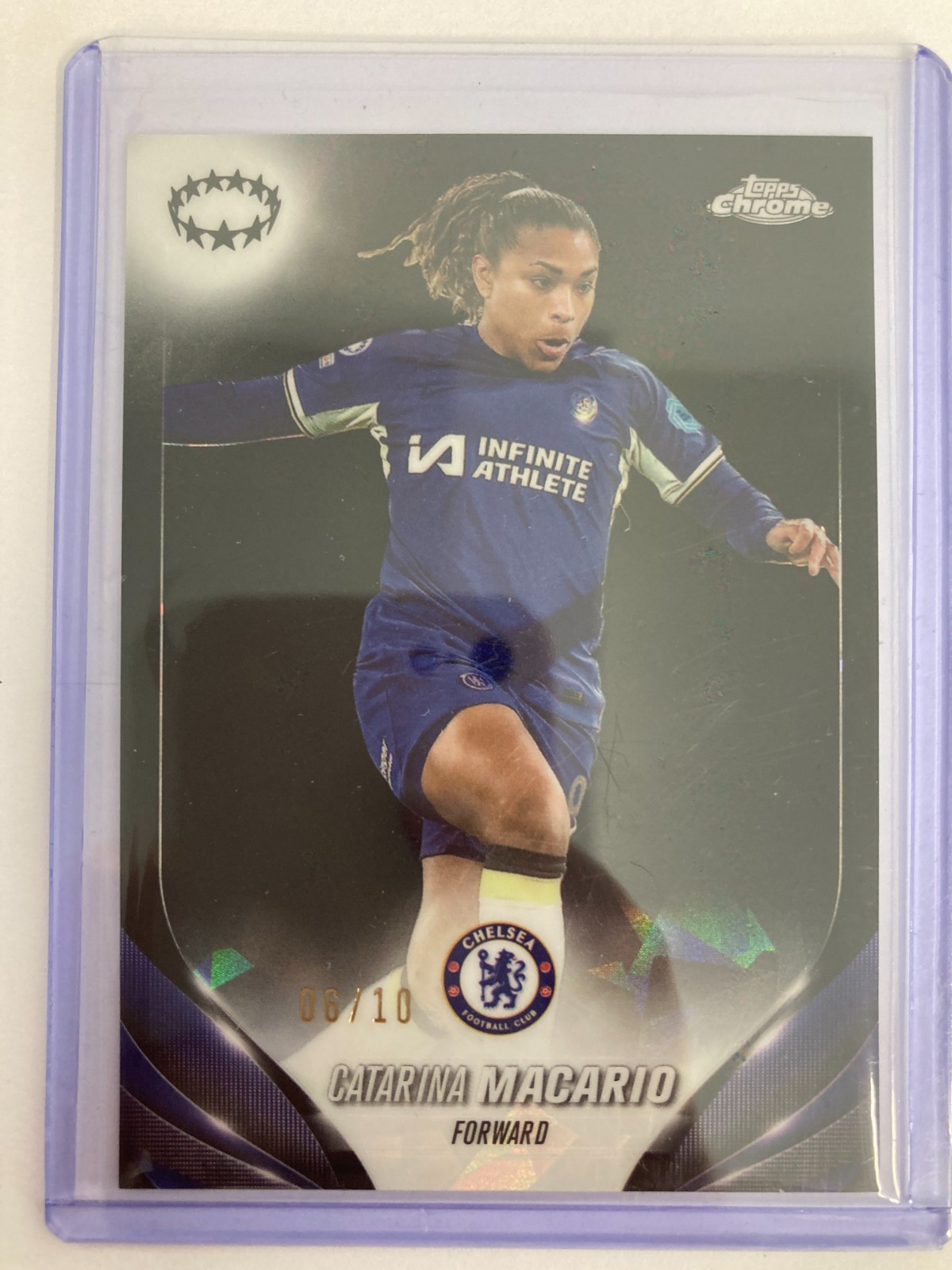 TOPPS WOMENS CHROME 23/24 CATARINA MACARIO CHELSEA PARALLEL 6/10.. for sale on Ebay