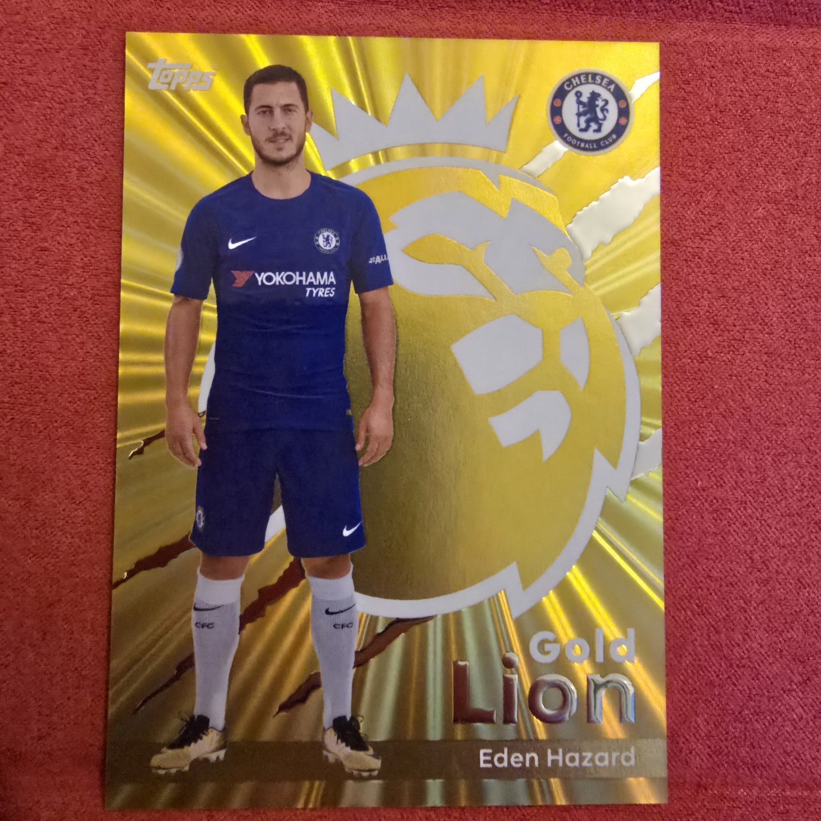 Topps Premier League 25/26 GL7 Gold Lion Eden Hazard Chelsea. Pack fresh for sale on Ebay