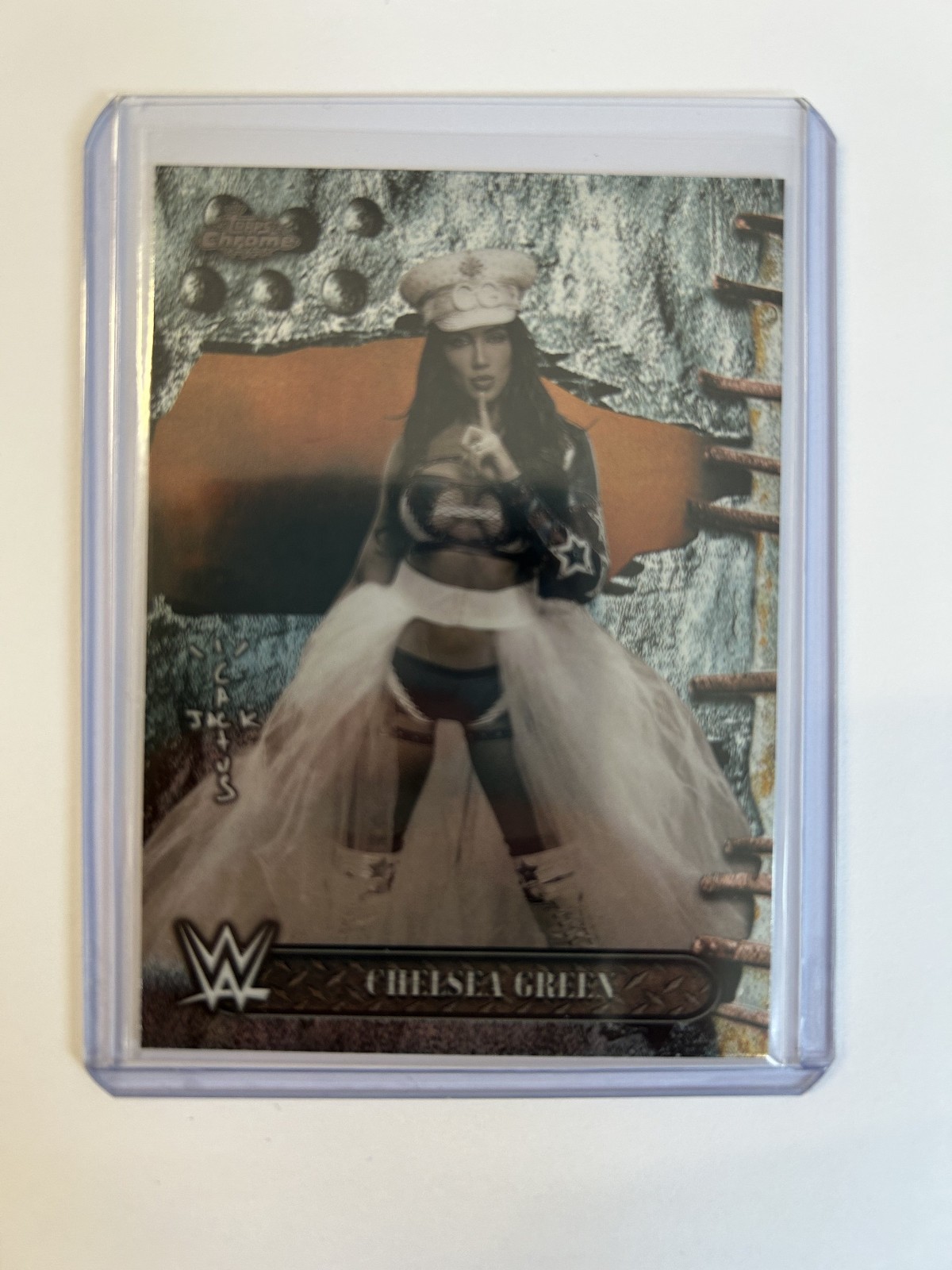 TOPPS CHROME WWE X CACTUS JACK TRAVIS SCOTT 2025 61 CHELSEA GREEN  BASE . for sale on Ebay