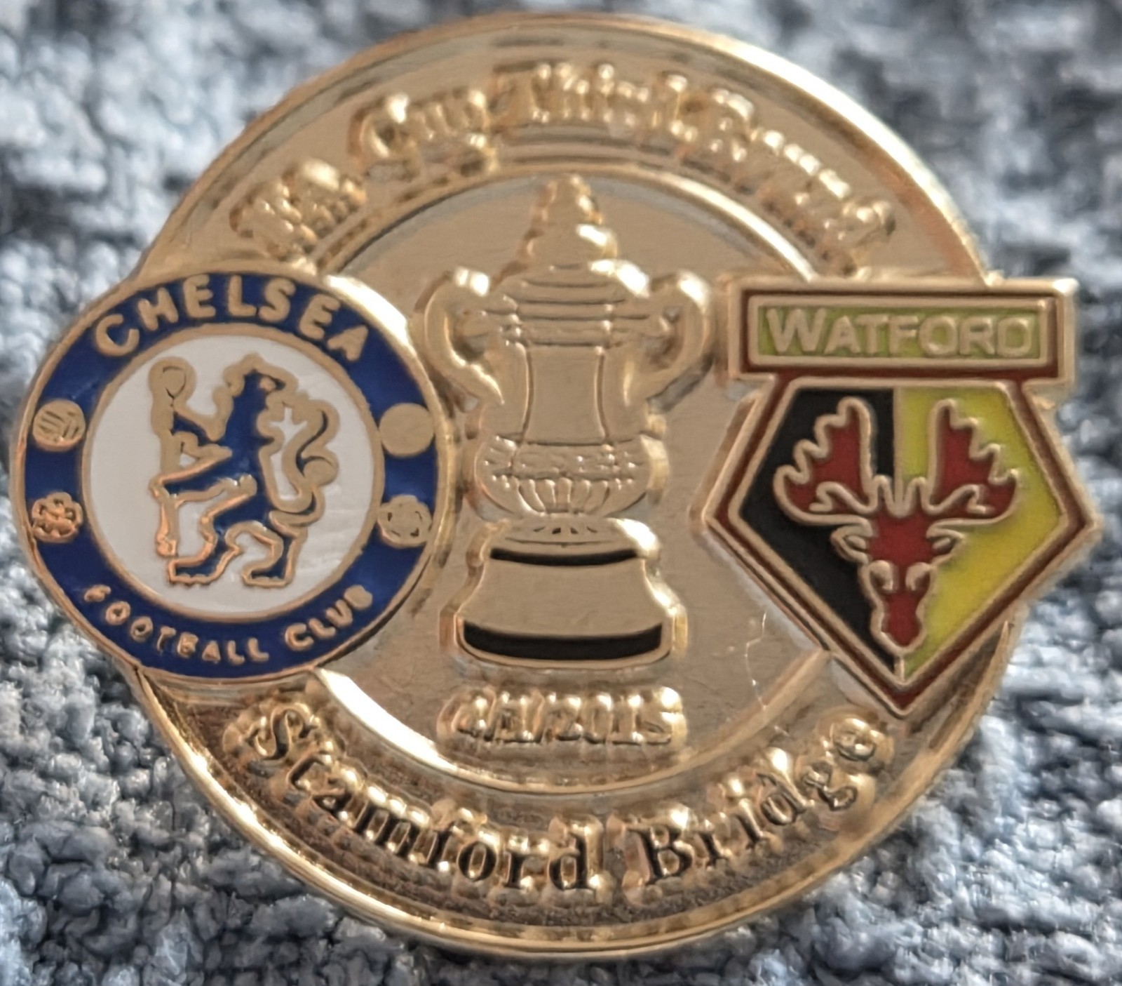 Chelsea FC Badge - CHELSEA v WATFORD 2014/15 FA CUP MATCH BADGE  for sale on Ebay