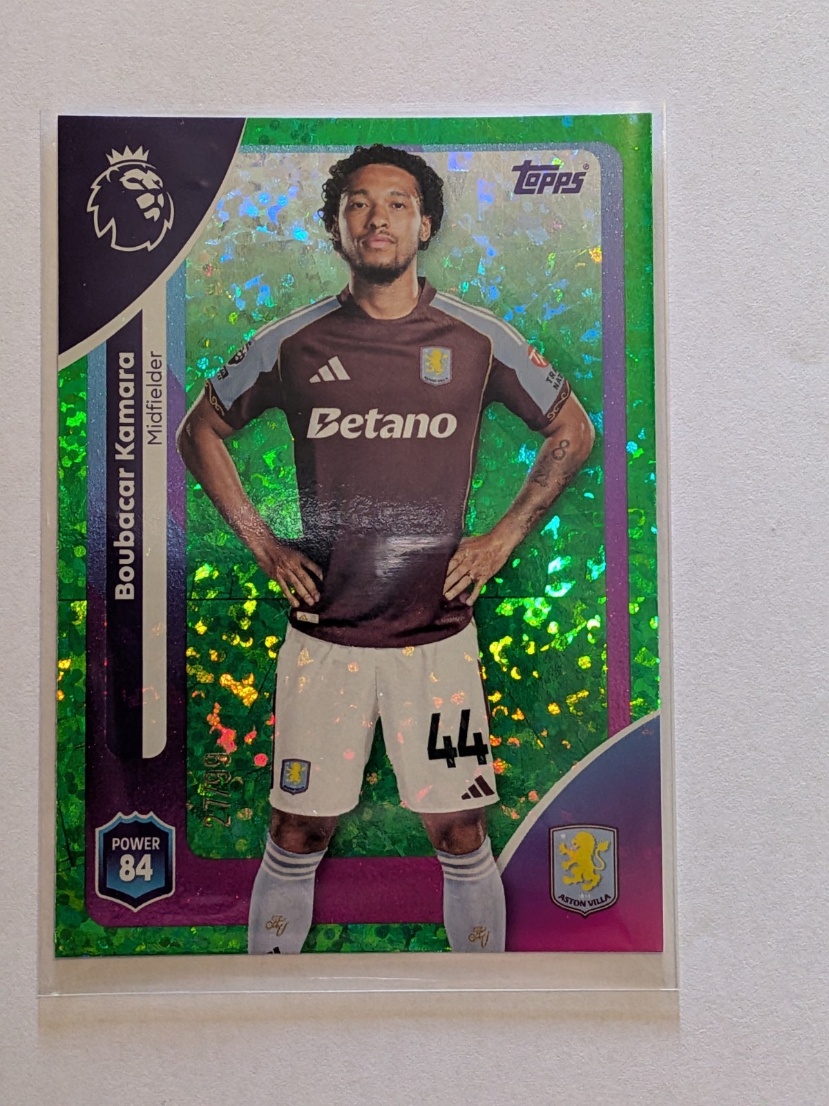 Boubacar Kamara #/99 Aqua Mini Diamond - Aston Villa - Topps Premier League 2026 for sale on Ebay