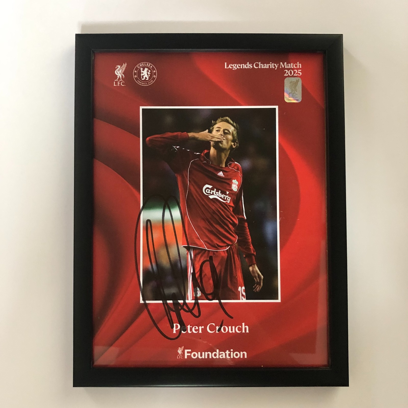 Peter Crouch Legends Signed Card for sale on Ebay