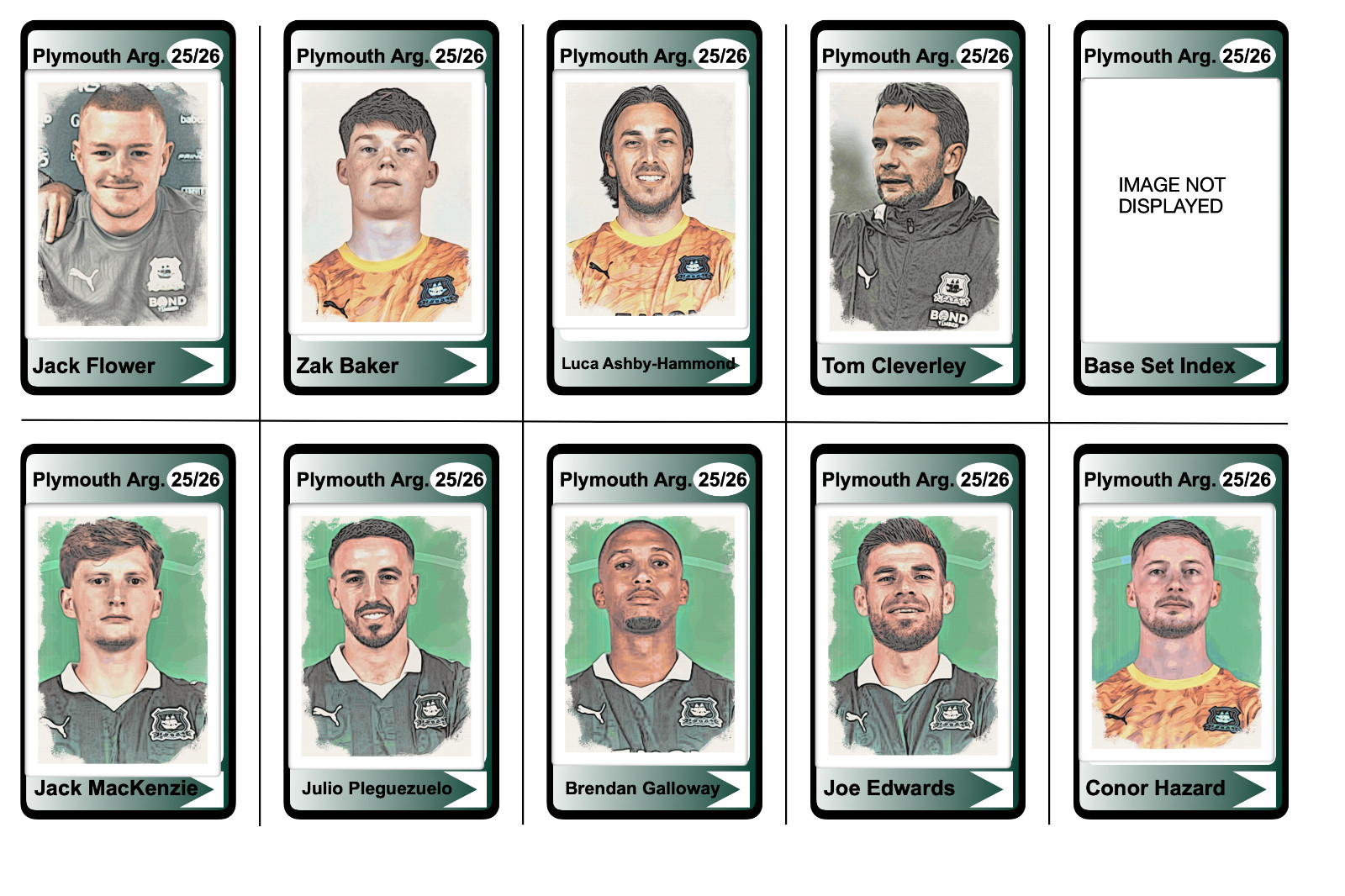 PLYMOUTH ARGYLE - 25/26 ENGLISH CHAMPIONSHIP BASE SET - Trading Cards for sale on Ebay