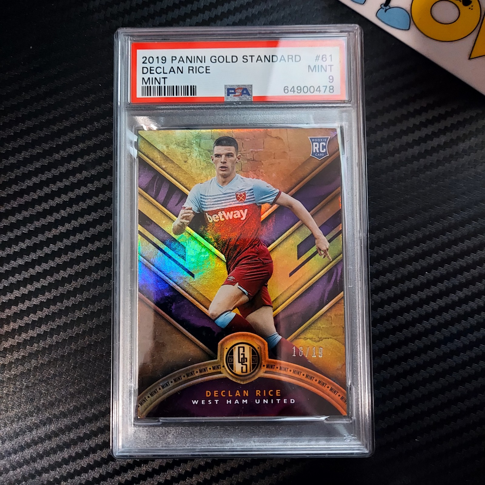 Panini Gold Standard Declan Rice Rookie PSA 9 West Ham Arsenal Soccer Card POP 1 for sale on Ebay