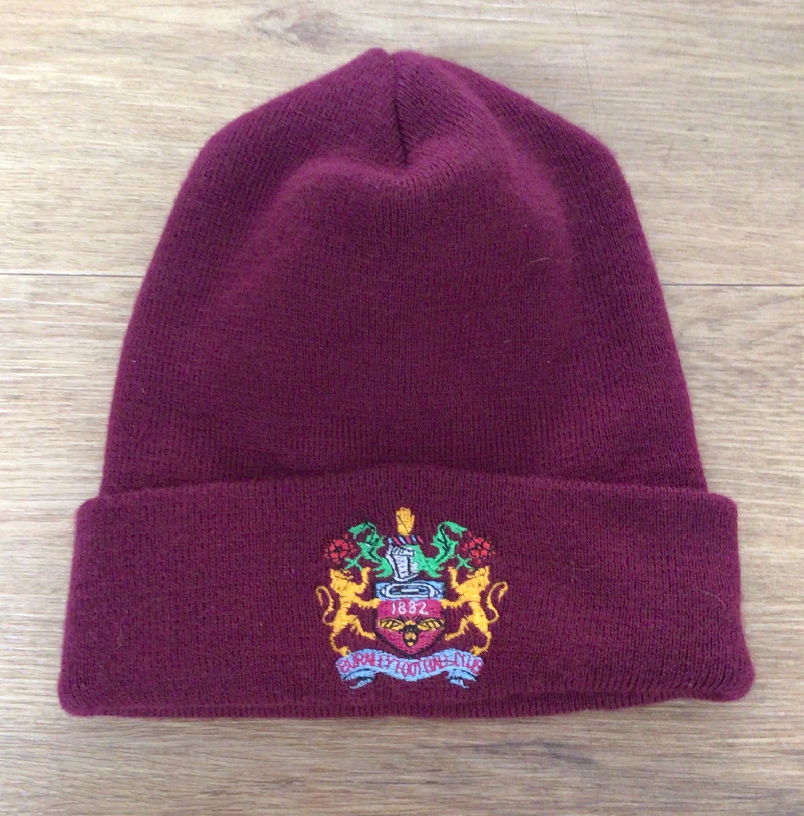 Burnley Football Club beanie hat  for sale on Ebay