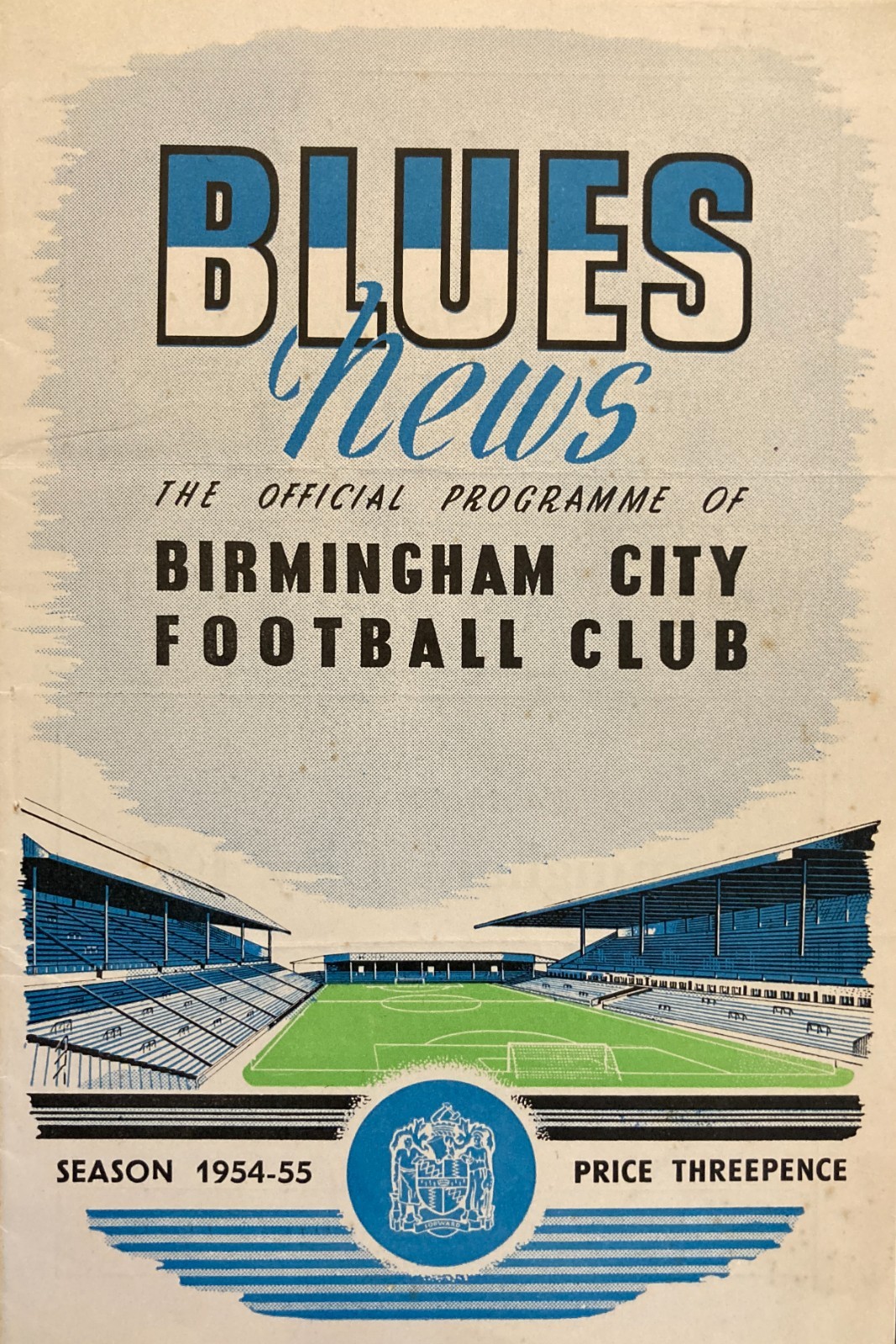 Birmingham City v Blackburn Rovers. Div 2 1954/55 for sale on Ebay