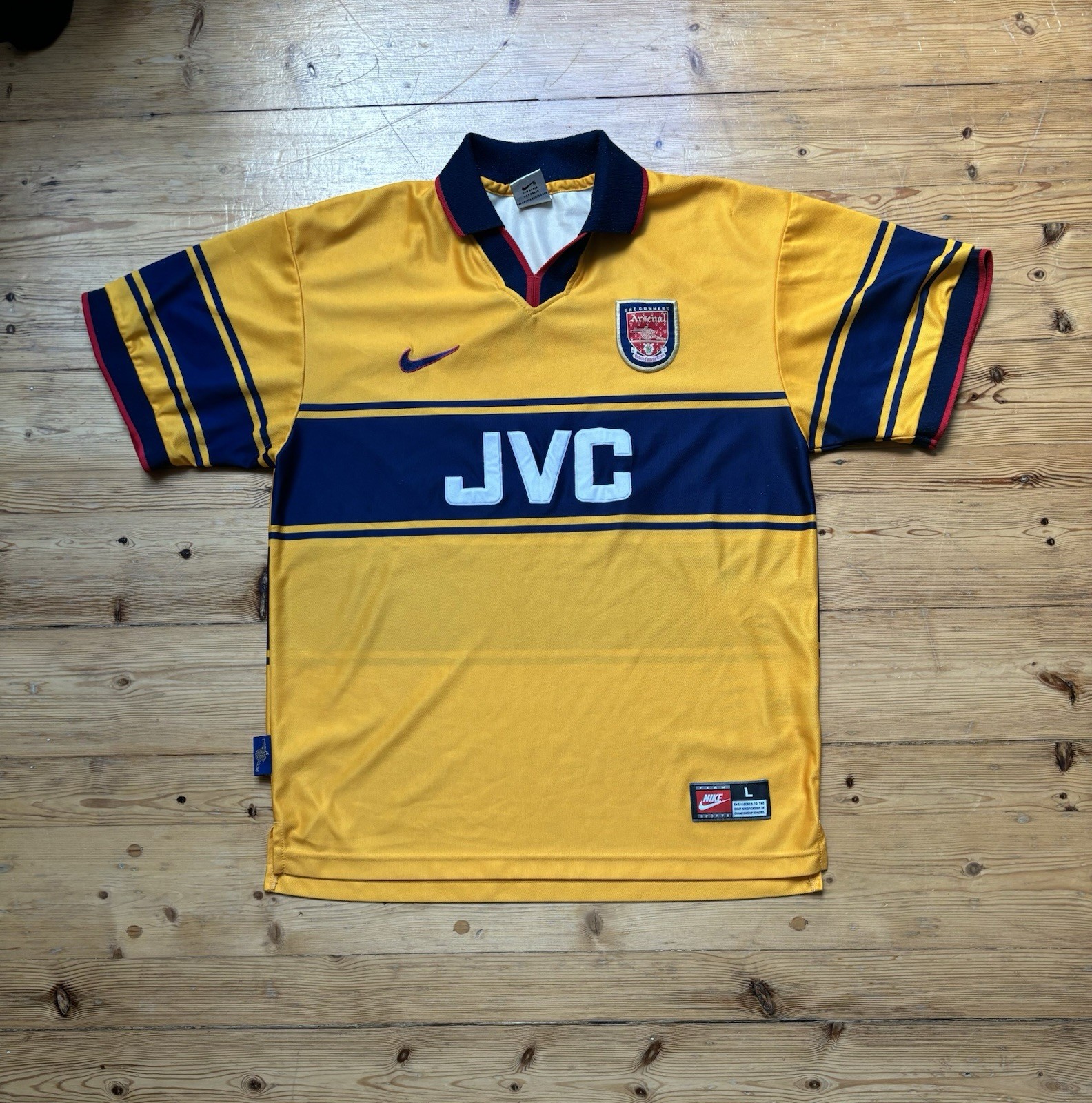 Arsenal 97/99 Yellow Away Shirt Original for sale on Ebay