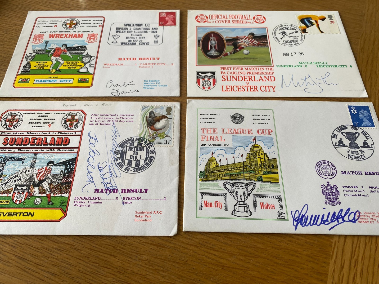 13  VARIOUS SIGNED  FOOTBALL  1st DAY COVERS   WREXHAM  WOLVES  YORK  SOUTHPORT for sale on Ebay